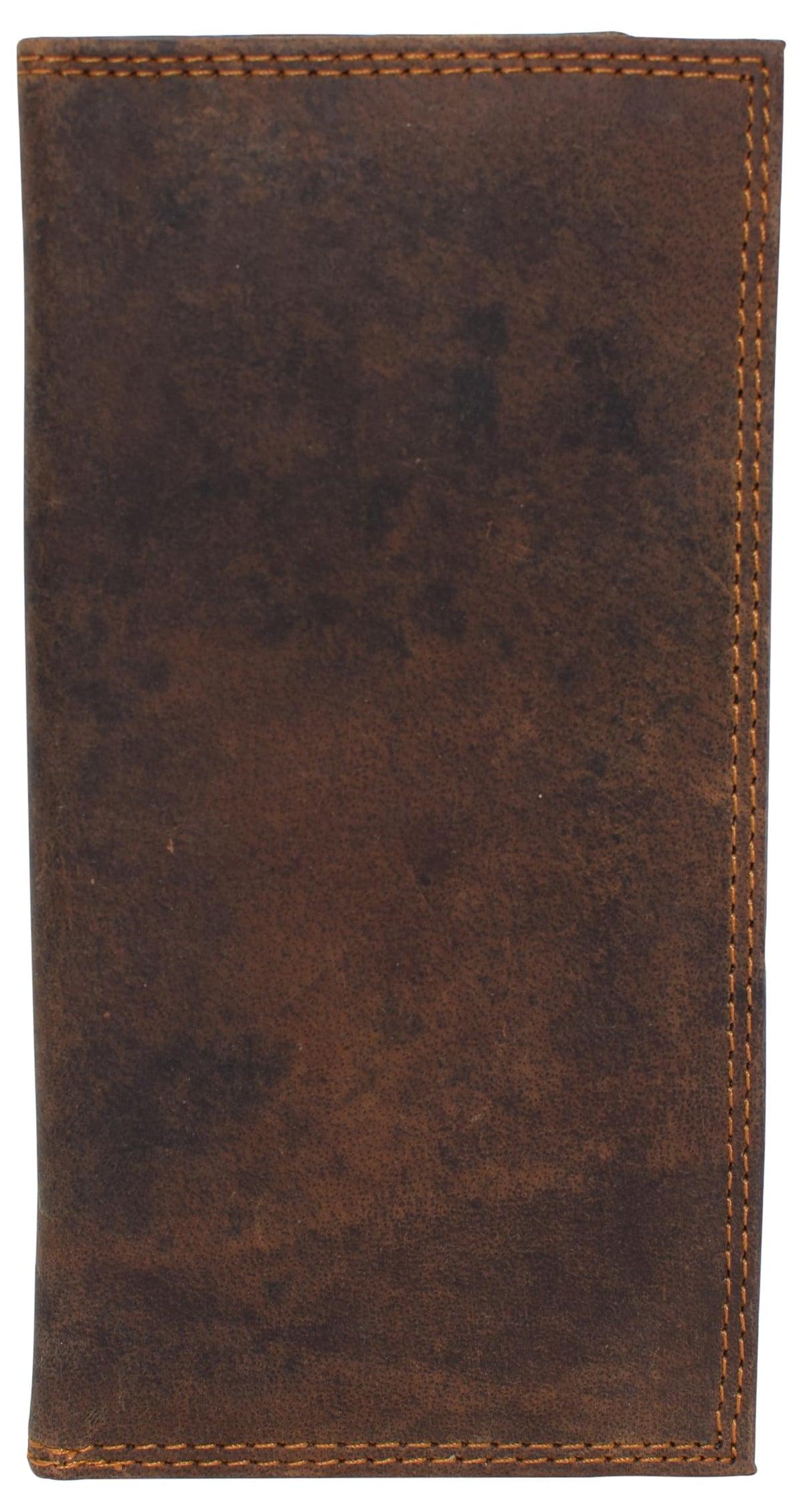 CAZORO Premium Vintage Leather RFID Blocking Slim Checkbook Cover Wallet (Brown)