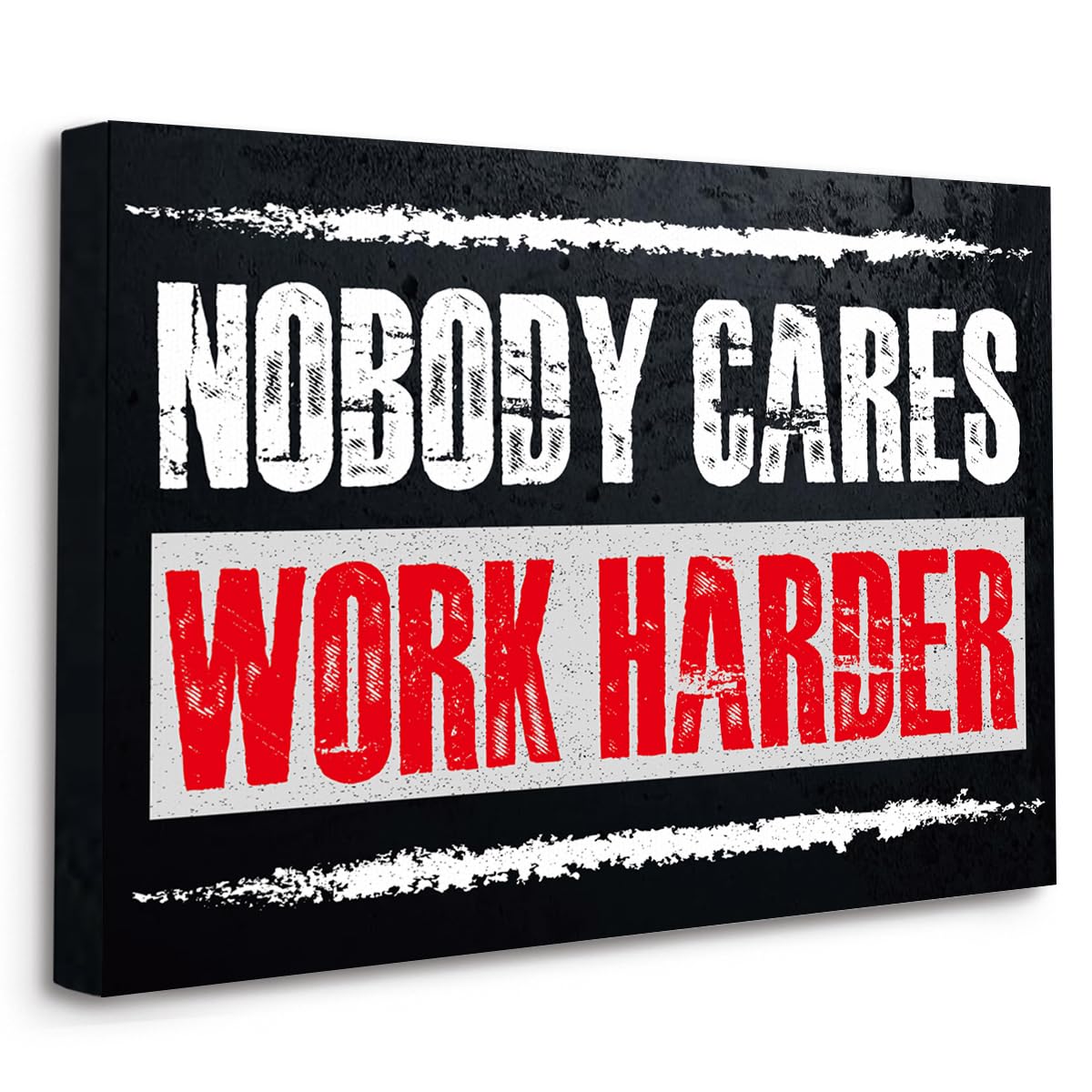 Gwisml Nobody Cares Work Harder Inspirational Canvas Wall Art,Motivational Quotes Canvas Frame Painting Prints Posters Artwork For Home Office Wall Decor