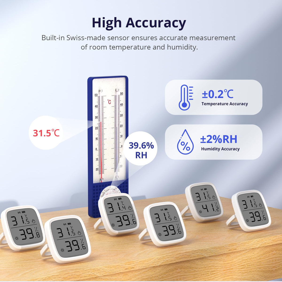 SONOFF Zigbee Indoor Temperature Humidity Sensor, SNZB-02D LCD Zigbee Thermometer Hygrometer, Works with Alexa & Google Home for Remote Monitoring and Home Automation, ZigBee 3.0 Hub Required, 1-Pack