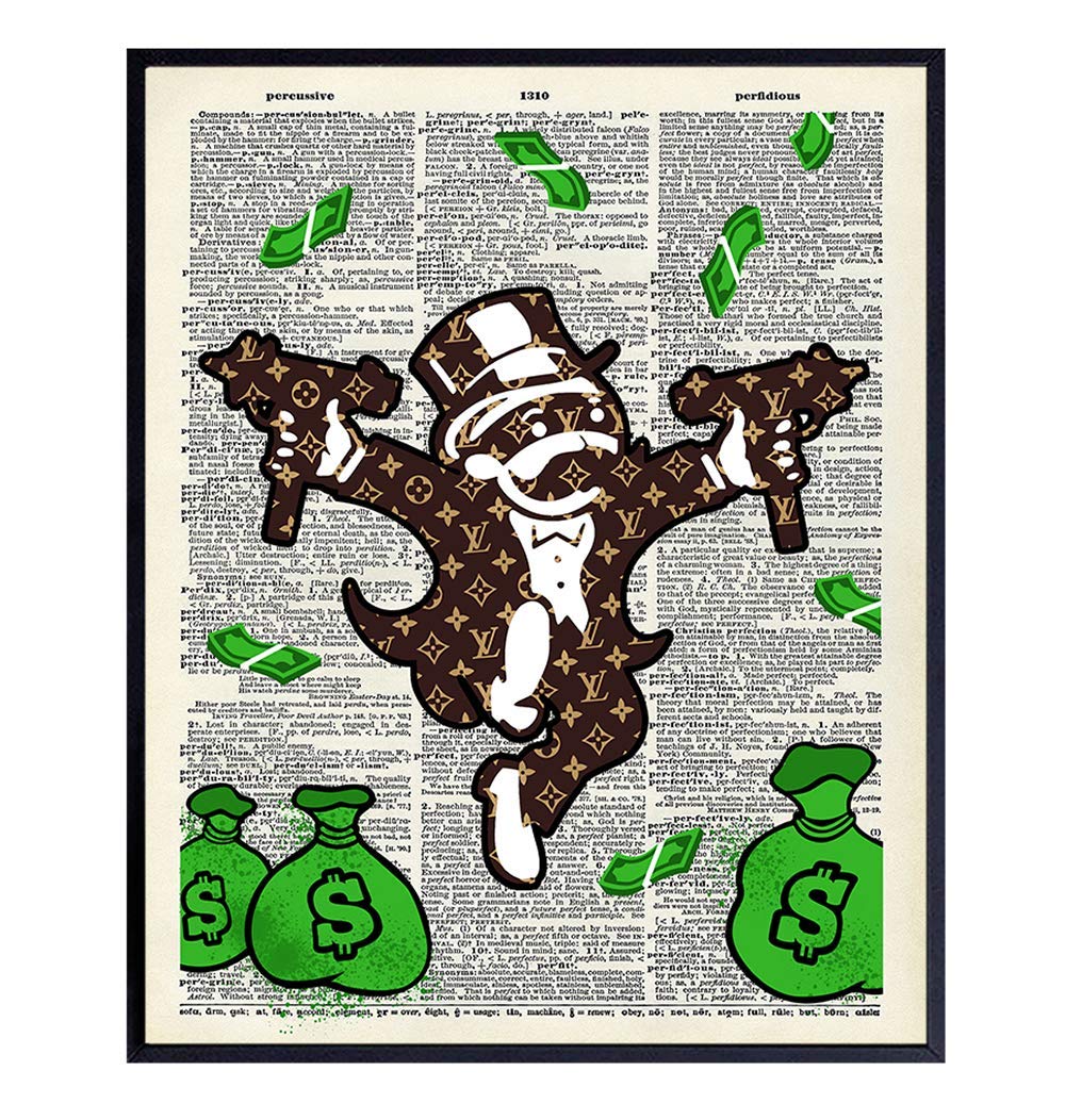Fashion Urban Street Art Graffiti Wall Art Print Cool Upcycled Dictionary Poster for Home Decor - Room Decorations for Dorm, Office, Teens Bedroom - 8x10 Unframed Photo