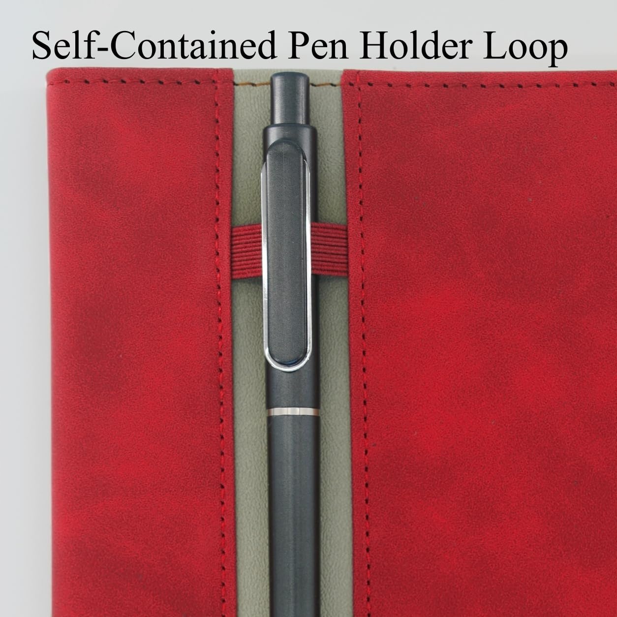 SLFreMint Leather Notebook with Pen and Pen Holder Loop, 240 Pages, 80GSM Paper, College Ruled, Lay Flat, Suitable Journal for Work, Study, Diary and Business, Hardcover Note Book for Both Man and Woman