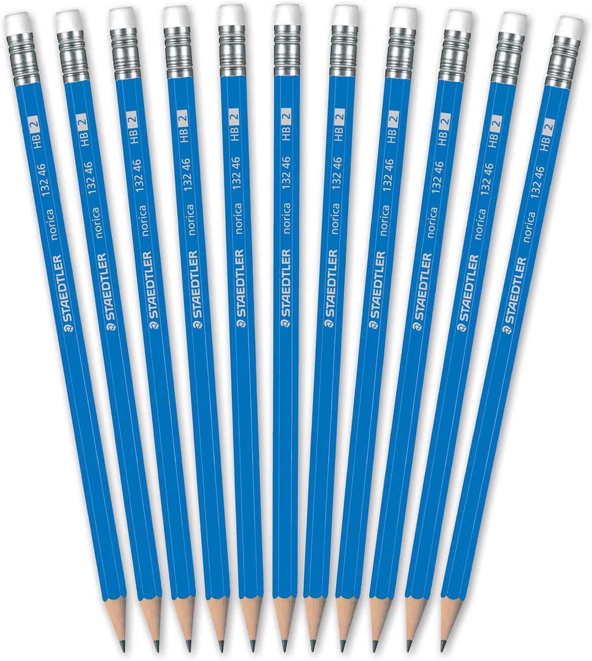 STAEDTLER Norica #2 HB Pencils Class Pack with Erasers, 144-Count School Supplies Set, Break-Resistant Lead, Pre-sharpened bulk back with PVC-Free Erasers