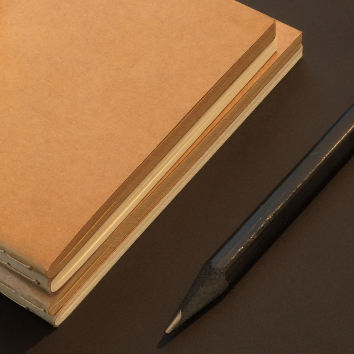 SUNUU Blank Passport Size Travelers Notebook Inserts,Lightweight Journal with Kraft Paper Covers,4.92’’x3.54’’(12.5 cm x 9cm),100 gsm Paper,6 Thread-sewn notebook/384 Pages,Kraft Inner Pages