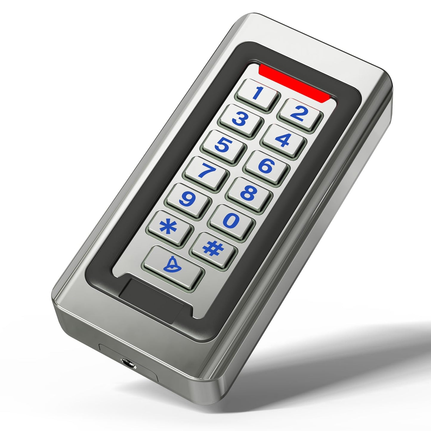 Door Access Control Keypad, Stainless Steel Outdoor IP68 Waterproof, 2000 Users, Wiegand 26-bit Input / Output, Tuya App Remote Control, RFID Card & PIN Code Entry, Doorbell Button