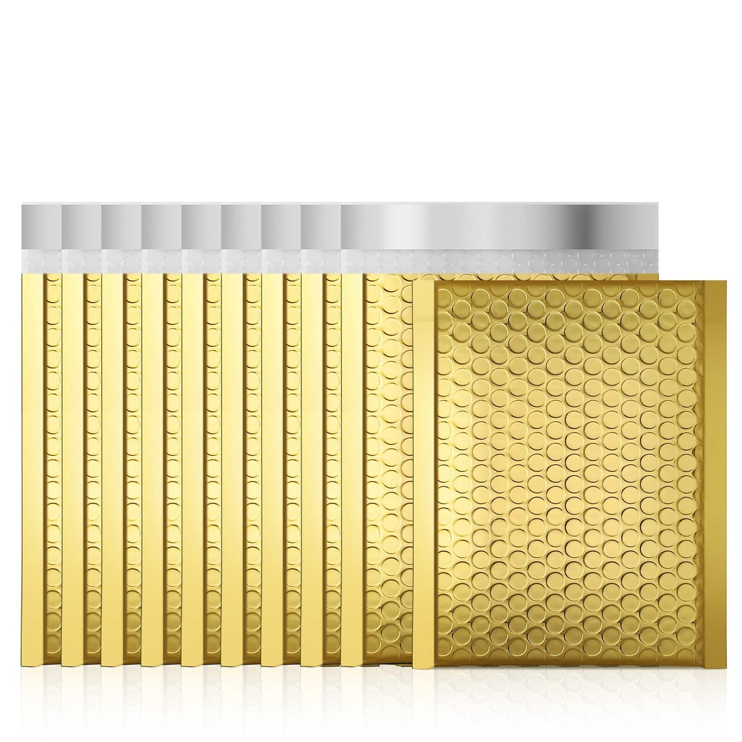 Fuxury Gold Bubble Mailers 6x10 "50 Pack, Strong Adhesion Metallic Bubble Envelopes,Waterproof Padded Envelopes,Durable Padded Mailers,Super Cute Packing for Jewelry, Makeup Supplies,Bulk #0
