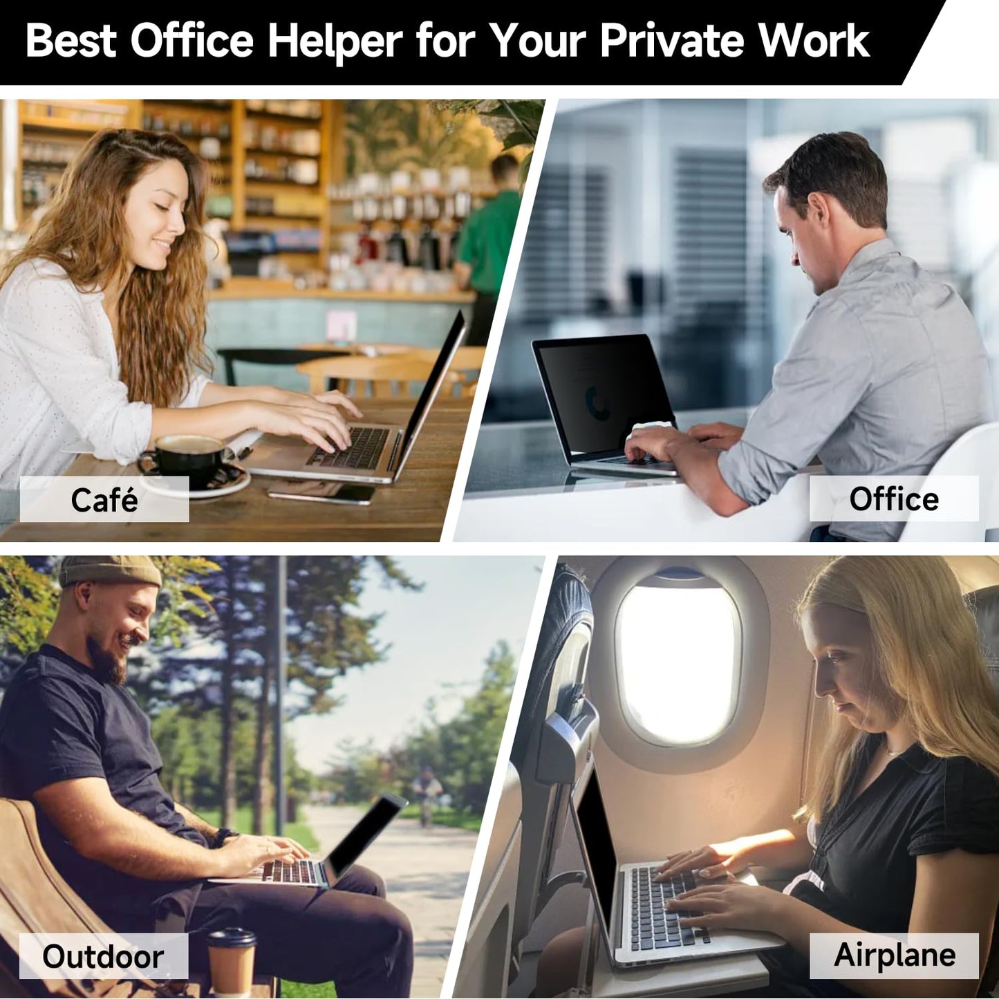 14 Inch 1920x1200 (16:10) Aspect Ratio Laptop Privacy Screen Filter, Anti Blue Light Glare & Anti Scratch Computer Privacy Shield, Not for 14" with 1920x1080P Laptops