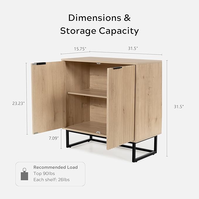 EYYTHUNG Fluted Cabinets with Storage Set of 3, Sideboard Buffet Cabinet with