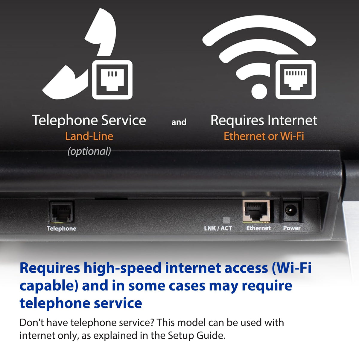 Hamilton CapTel 2400iSPNBT Captioned Telephone, Hearing Impaired Phones, Volume Control with up to 40dB Amplification Gain, Large Touch Screen Display, Wi-Fi Capable, Answering Machine & Speakerphone