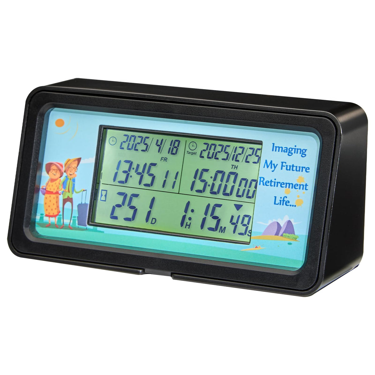 AIMILAR 1999 Days Countdown Timer - Digital Countdown Clock for Retirement & Events with Backlight, Alarm Functuon, Dual Time Display, Customizable Cards