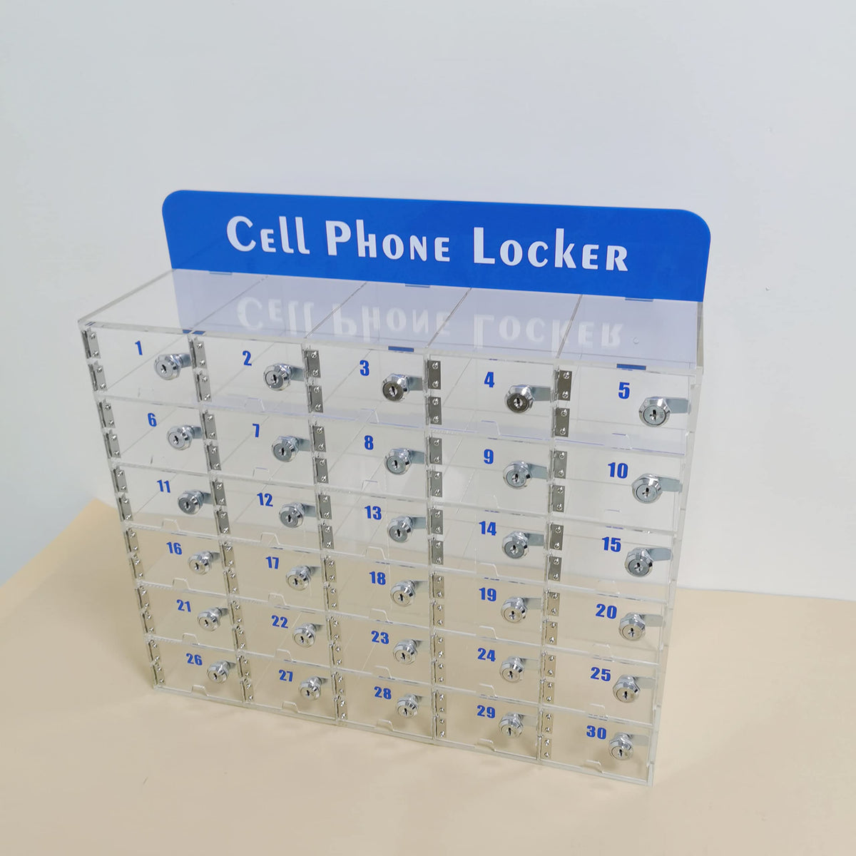 No Confused for keys Small Cell Phone Lock Box for Employees,classroom pocket chart cell phone calculator holder Mini Locker Box on Wall