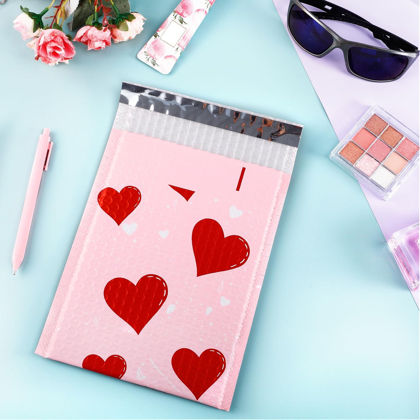 Gdotmely 50 Pack Bubble Mailers 6x9 Inch,Self Sealing Adhesive Padded Envelopes,Waterproof Cute Bubble Mailers,Cushioning Shipping Envelopes for Packaging, Mailing, Gifts, Small Business