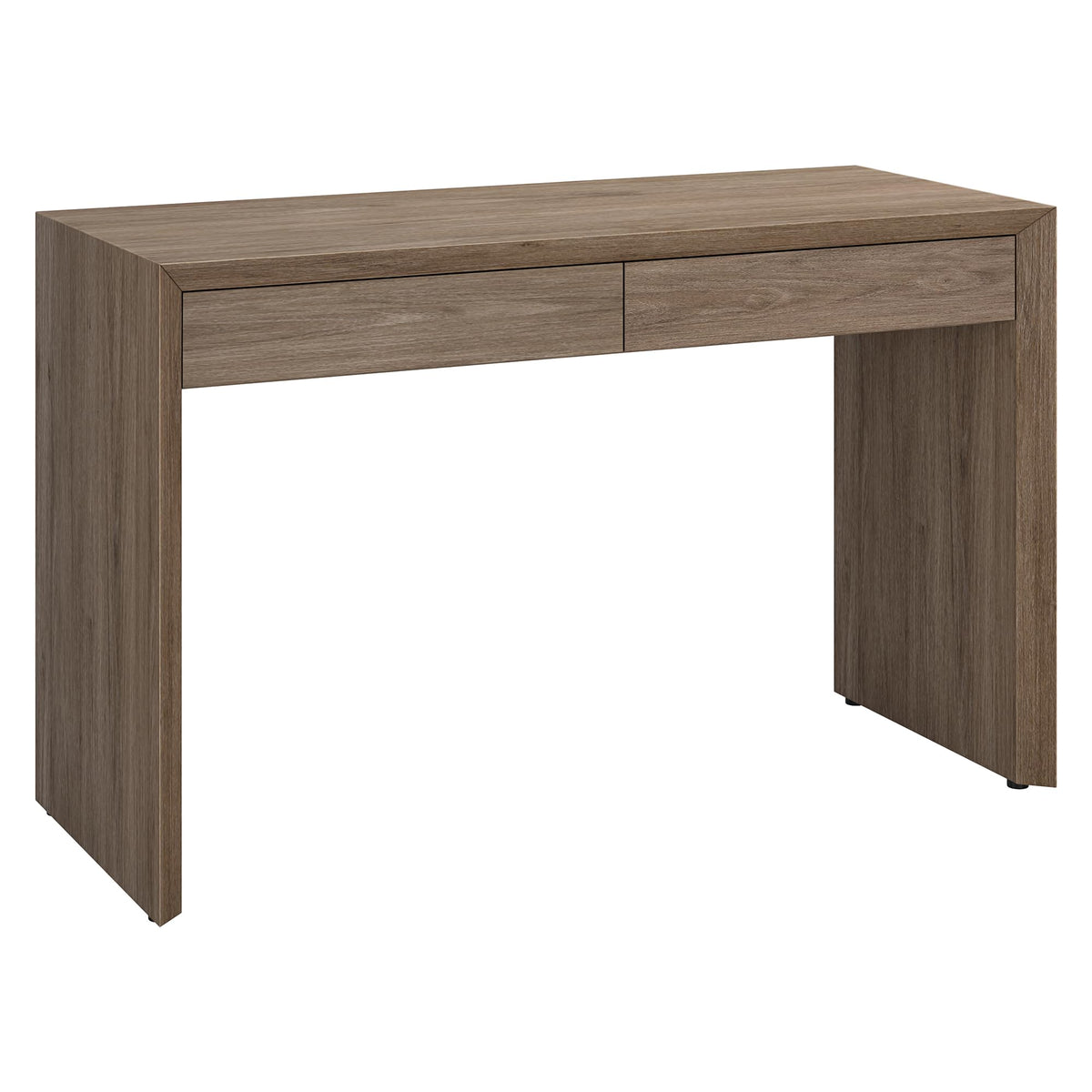 Henn&Hart 48" Modern Rectangular Wooden Home Office Desk Computer Desk Writing Table with 2 Storage Drawers for Home Office, Weathered Gray
