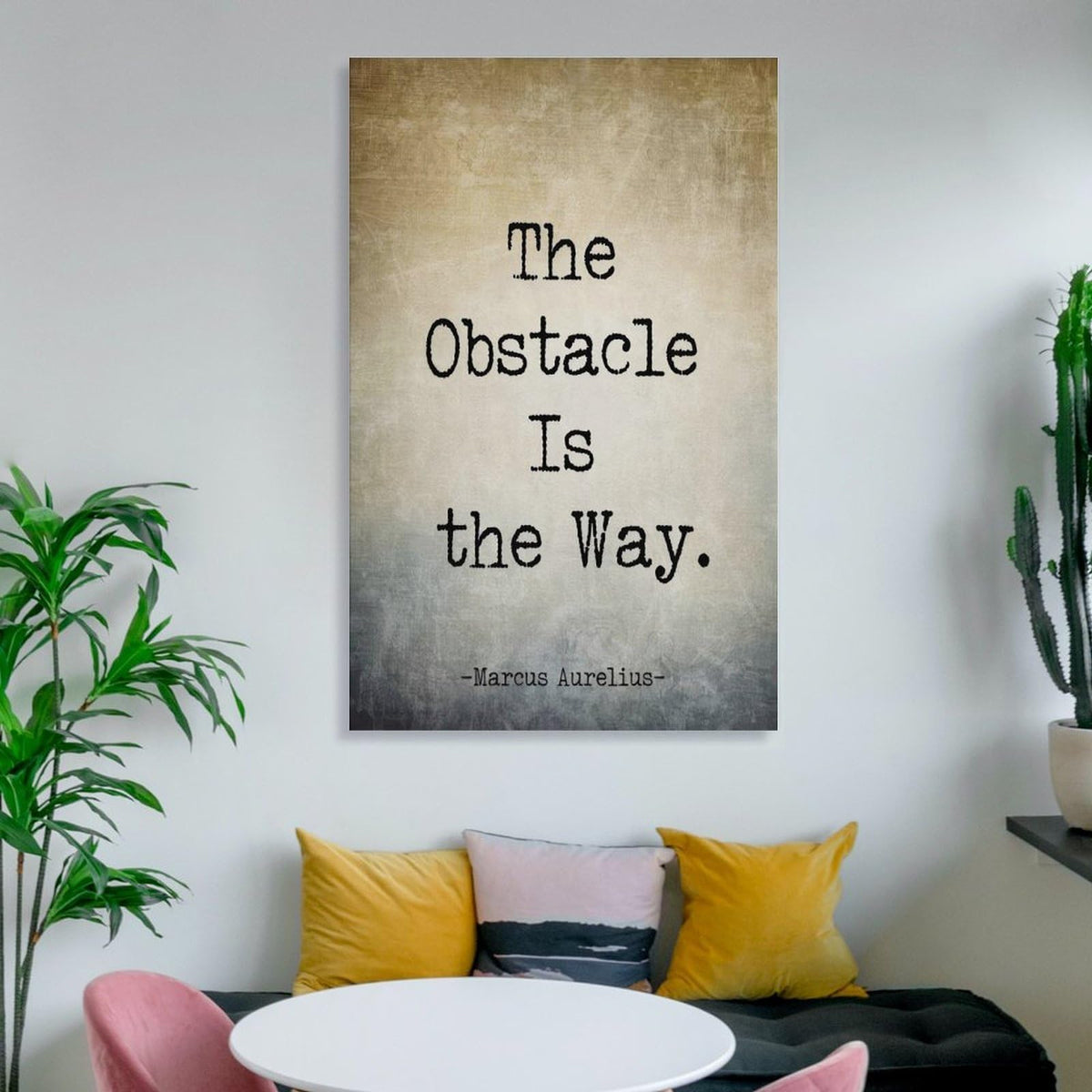 Marcus Aurelius Quote Inspirational Poster Canvas Printing Wall Art Stoic Philosophy Prints Wall Decor Scandinavian Bohemian Style for Living Room Bedroom Office Study Library 12x18inch(30x45cm)