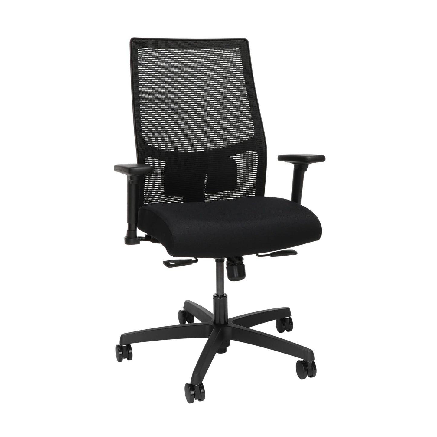 Bundle of HON Office Desk Chair Ignition 2.0 - Ergonomic Desk Chair, Home Office Chairs, Adjustable Lumbar & Armrests, Black + Carpet Chair Mat (36” x 48”)