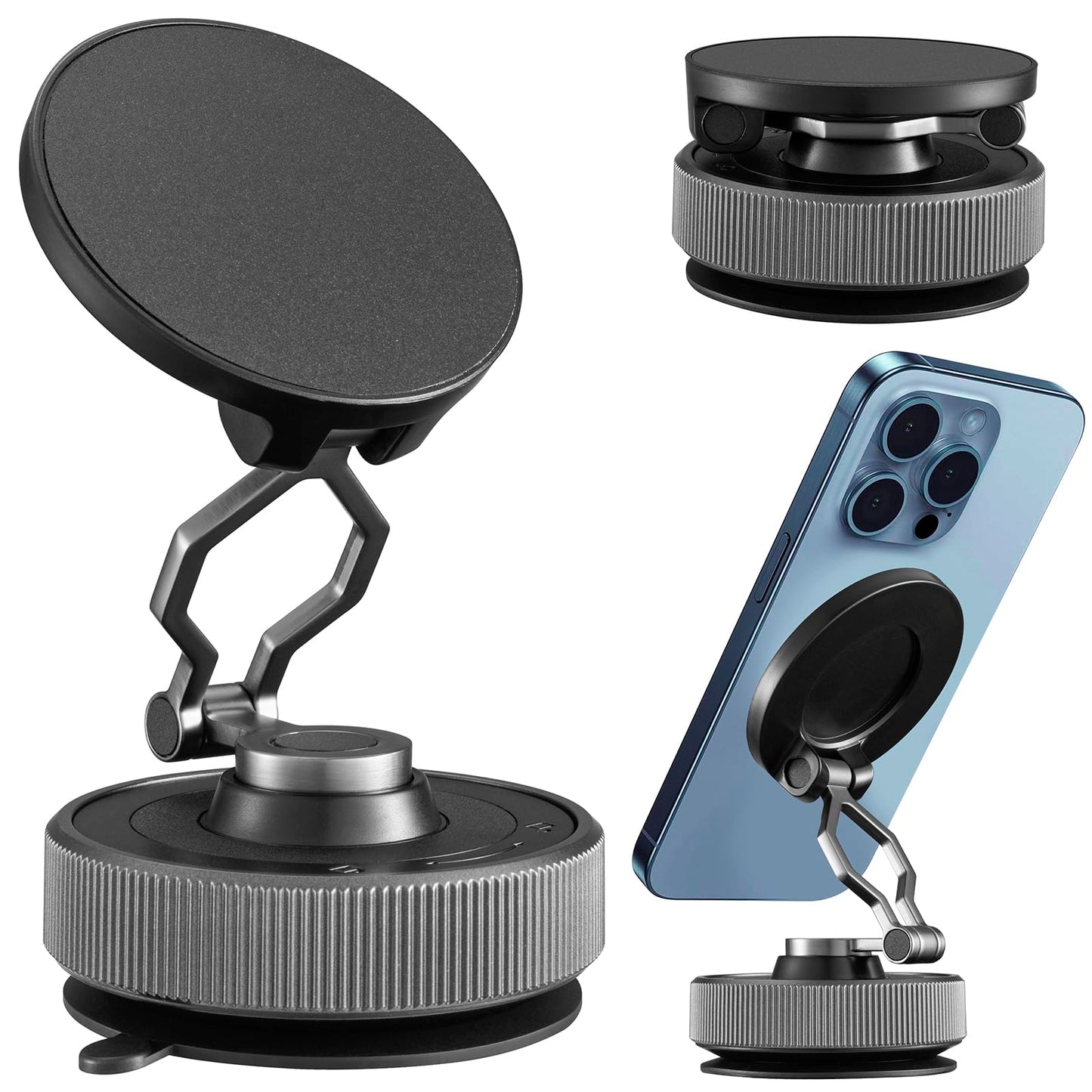 Magnetic Suction Cup Phone Mount for Magsafe，360° Adjustable Magnetic Car Phone Holder，Suction Phone Mount for Car Dashboard，Phone Holders for Your Car/Gym/Mirror Mount for iPhone & Android