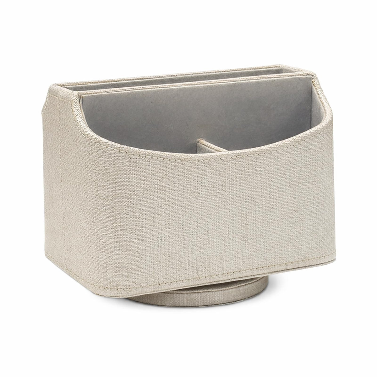 UnionBasic Rotating Desk Organizer, 360 Desk Spinning Caddy, Desktop TV Guide/Mail/Media/Remote Controller Holder Organizer, Beige