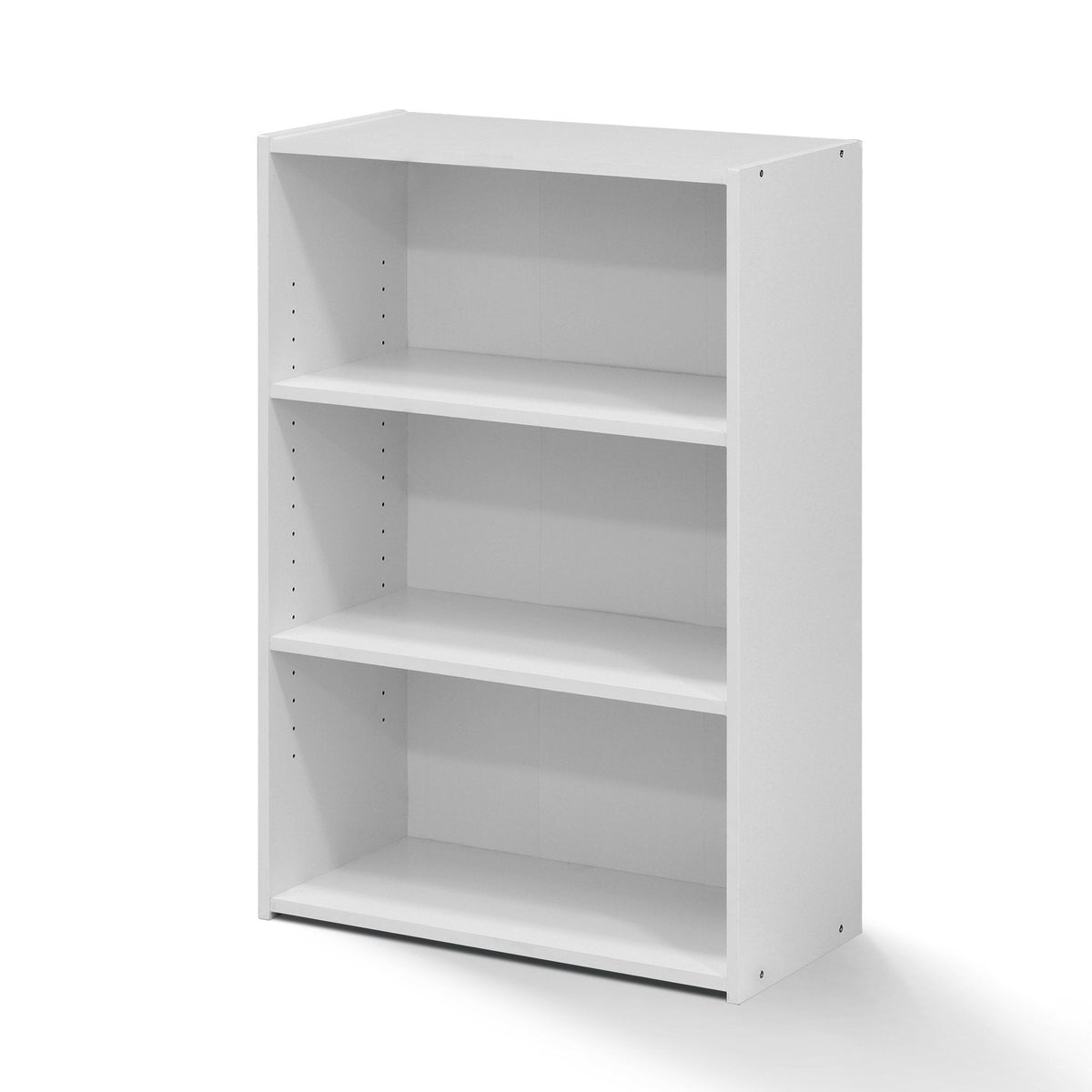 Furinno WRIGHT Book Shelf, 3-Tier Modern Bookshelf, Bookcase with Closed Back, 11.6" x 24.5" x 35.3", for Living Room, Bedroom, Home Office, Soft White