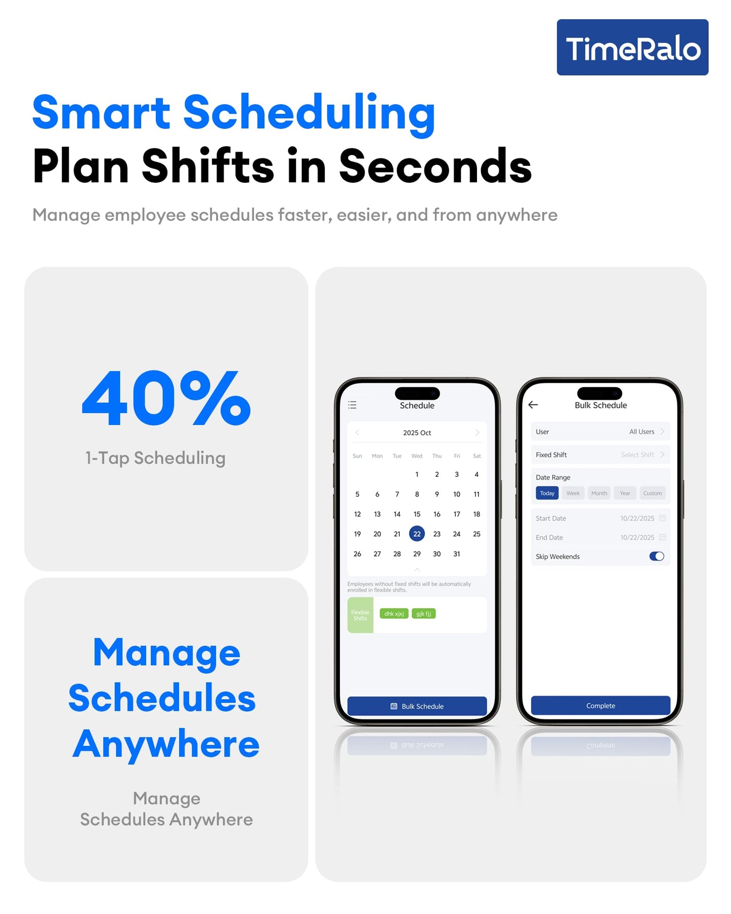 TimeRalo Cloud-Based Time Clock for Small Businesses, 3-in-1 Fingerprint Attendance System with Smart Scheduling, Overtime & Lunch Rules, 2.4GHz WiFi, Auto Reports, No Monthly Fees (with 10 ID Cards)
