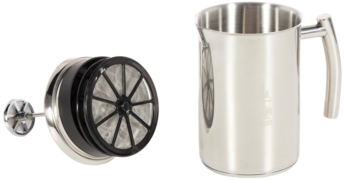 Bialetti Cappuccino Machine Milk Frother, Small, 200 milliliters, Steel