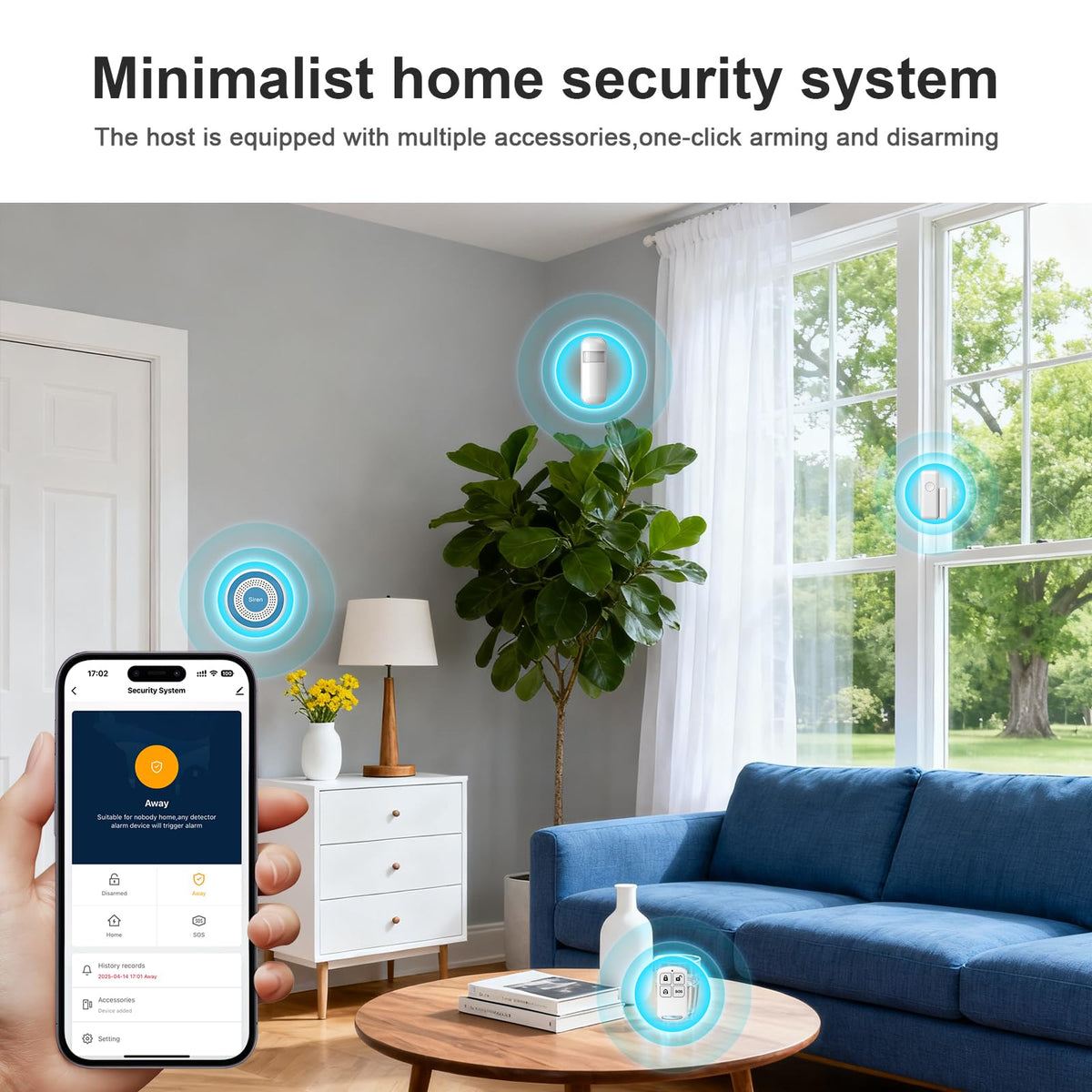 PGST Alarm System for Home Security,2025 Wireless Security Systems for House with Instant App Alerts,13Pcs with Door/Motion Sensors,Remote,Compatible with Alexa for Villa,Apartment,Kids Safety,Office