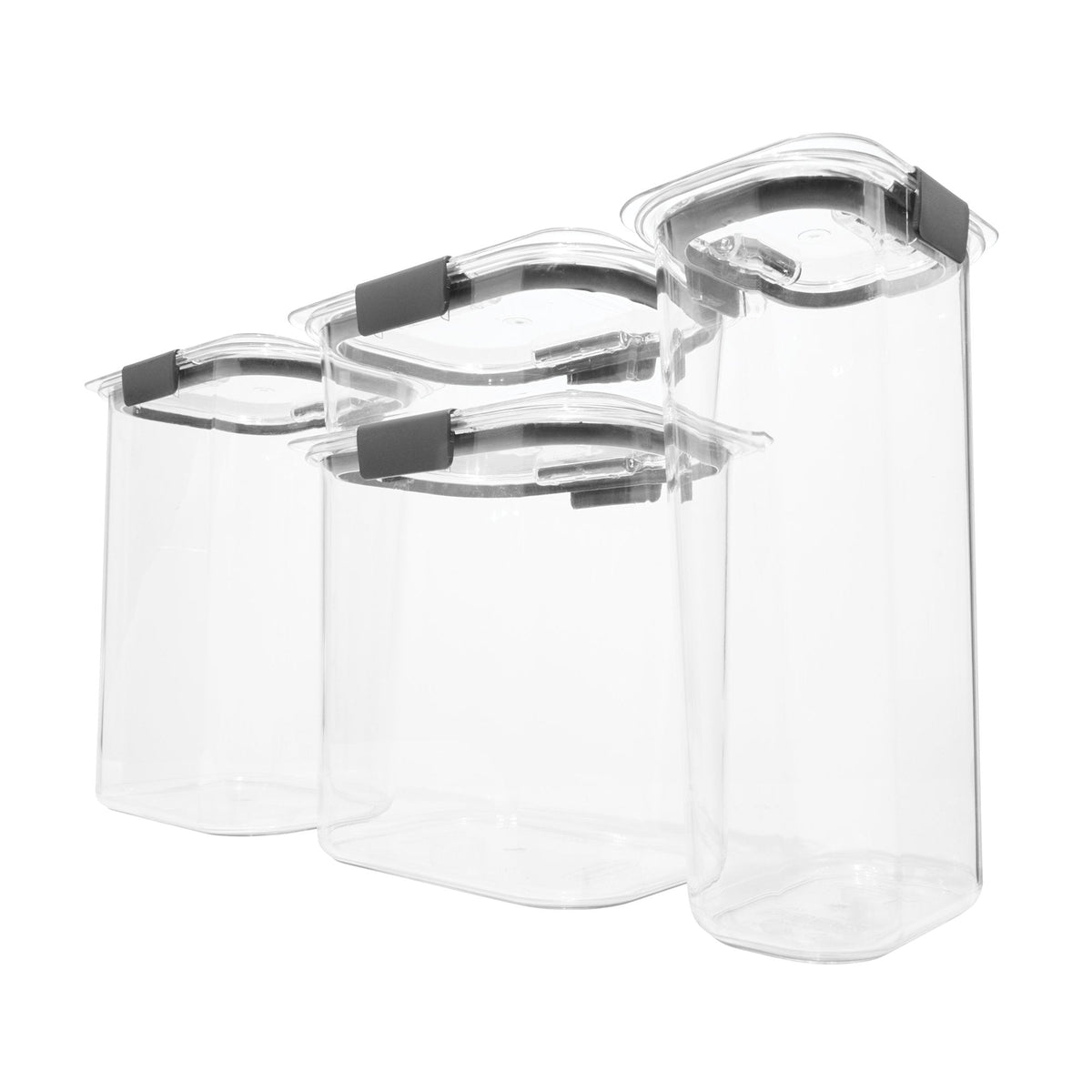Rubbermaid Brilliance Pantry Food Storage Container Set, BPA-Free, Airtight & Leak-Proof, Clear, 8-Piece, Dishwasher Safe