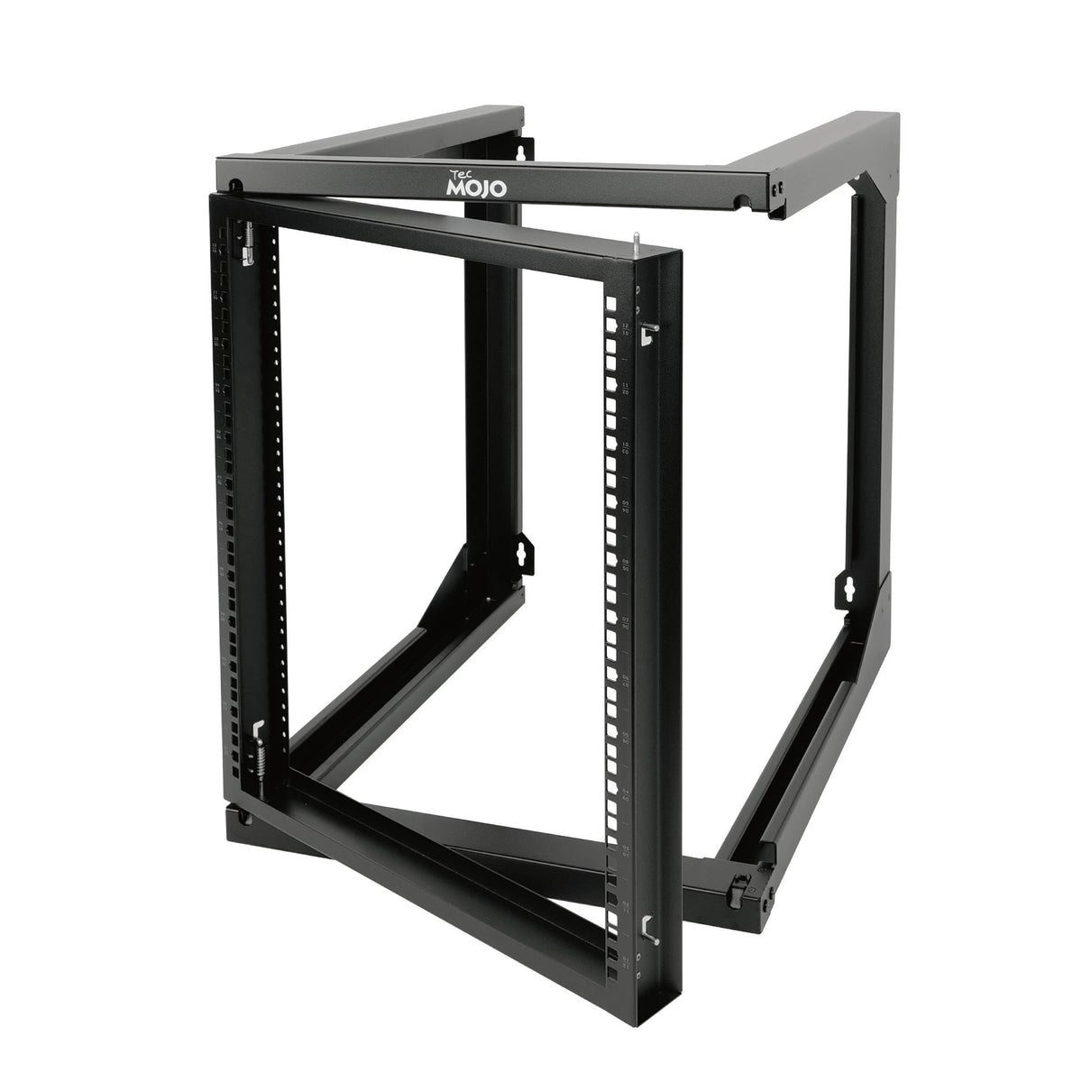 Tecmojo 12U Wall Mount Server Rack, Open Frame Network Rack for 19" Computer/AV/Data/IT/Media Equipment, 24" Depth, 16" Apart Mounting Holes, Swing Gate, Square and Tapped Holes
