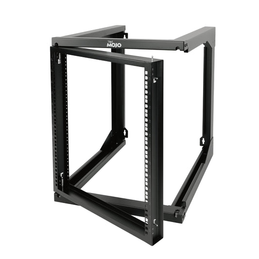 Tecmojo 12U Wall Mount Server Rack, Open Frame Network Rack for 19" Computer/AV/Data/IT/Media Equipment, 24" Depth, 16" Apart Mounting Holes, Swing Gate, Square and Tapped Holes