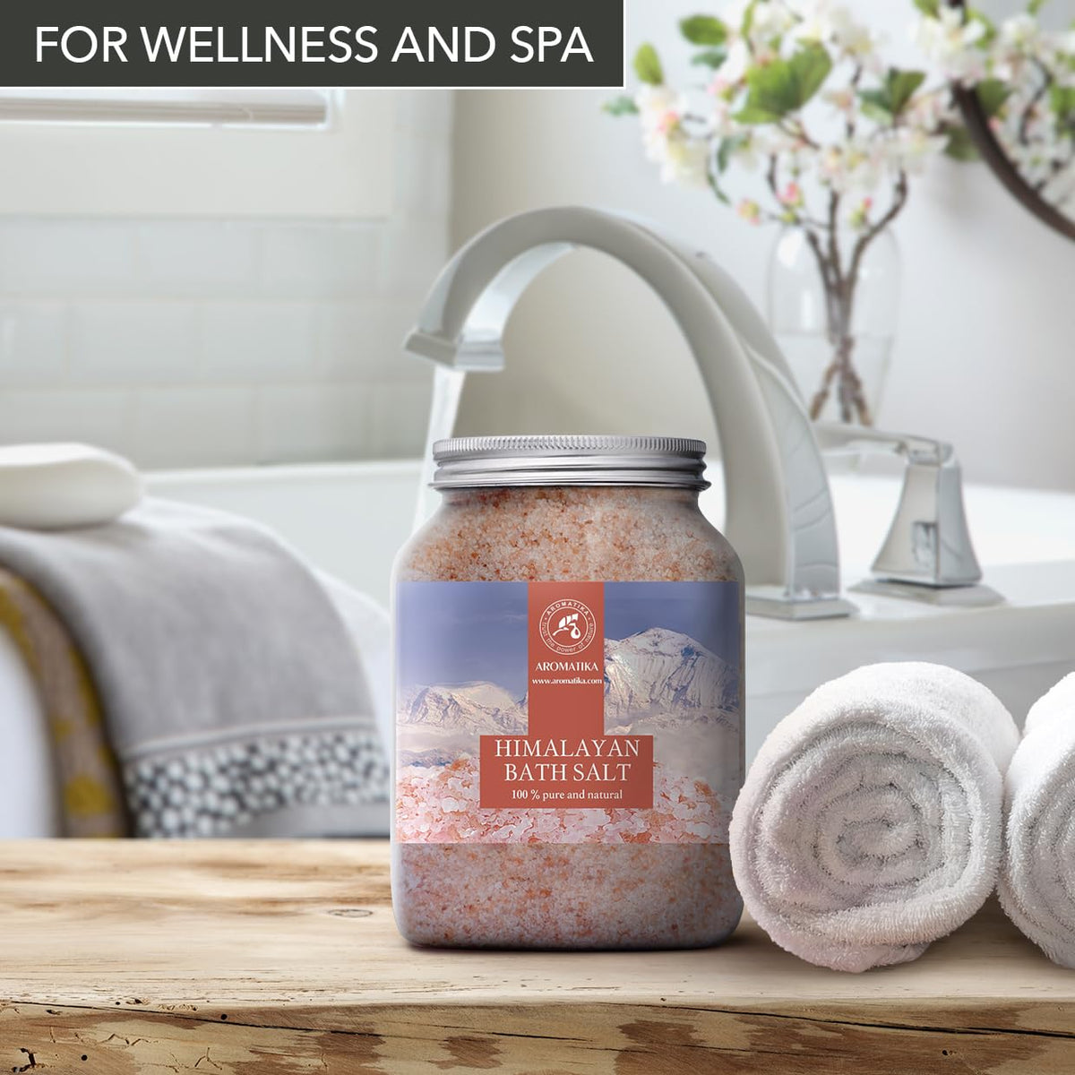 Himalayan Salt Pink Crystal Salt 46 Oz - 100% Pure & Natural - Himalayan Salt for Good Sleep - Stress Relief - Detox Cleanse