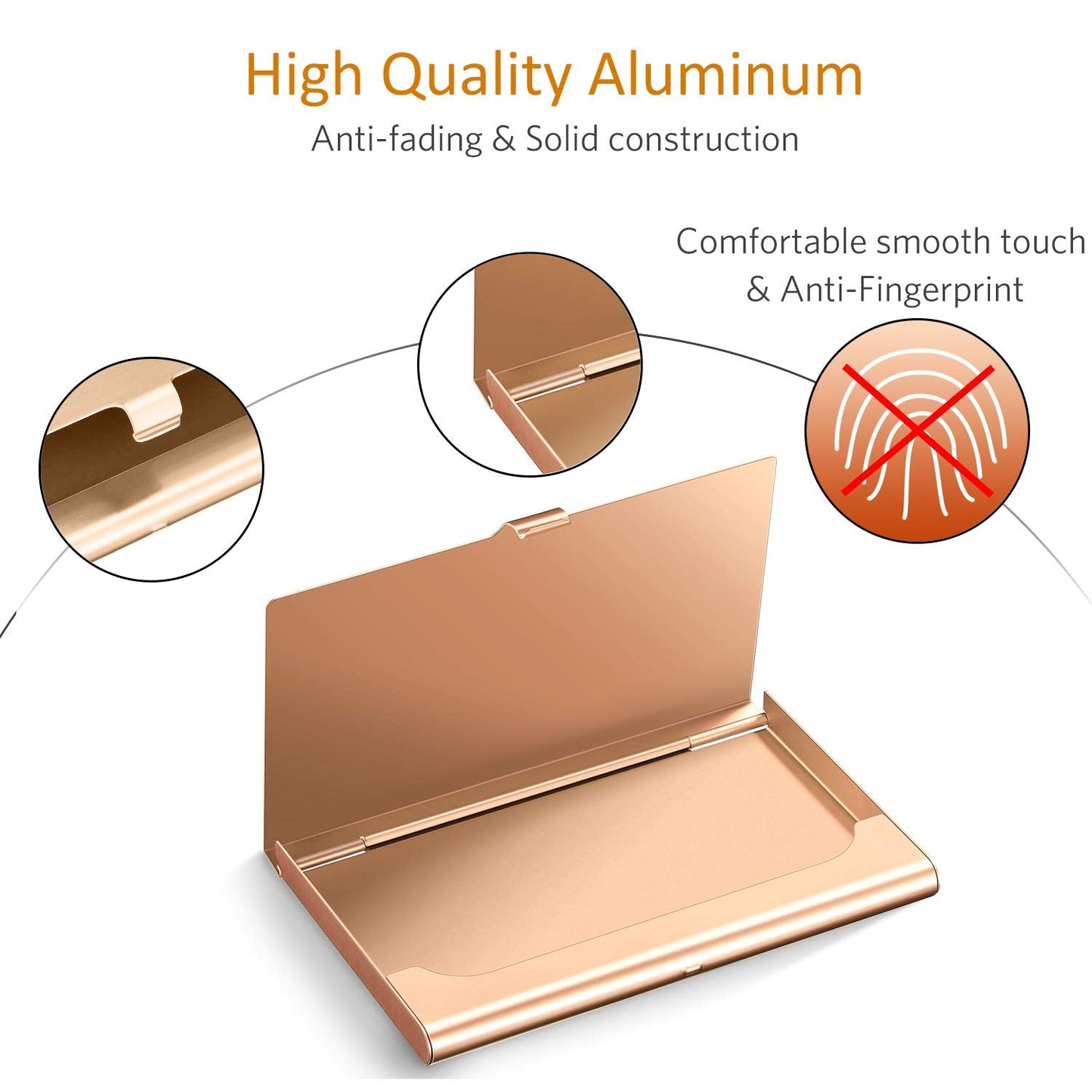 Leinuosen 10 Pack Business Name Card Holder Case Aluminum Business Name Card Carrier Mental Credit Case Wallet Professional Stainless Steel Pocket for Men & Women,2.36 x 3.66 Inch,9 Colors Available