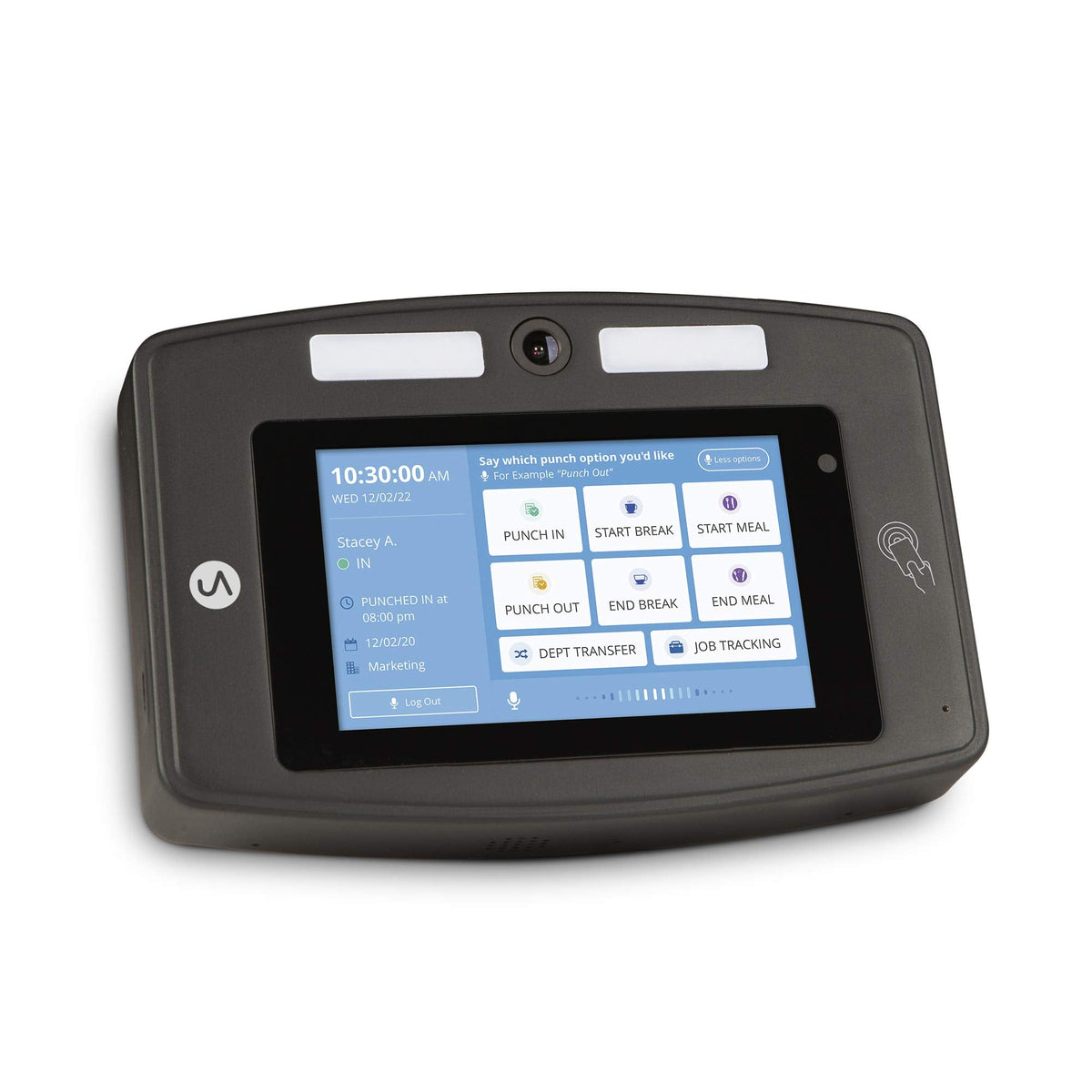 uAttend Touch-Free Voice Control and Facial Recognition Time Clock System for Employees and Small Businesses (DR2000)