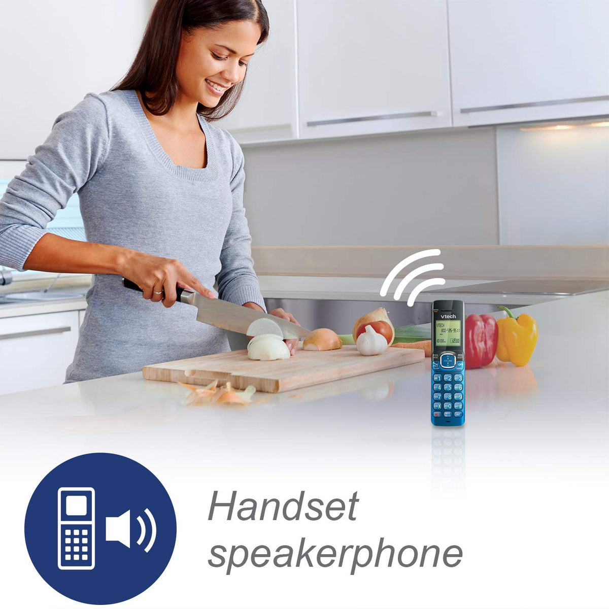 VTech CS6529-4B 4-Handset Cordless Phone with Answering Machine, Caller ID/Call Waiting, DECT 6.0 System, Wall Mountable
