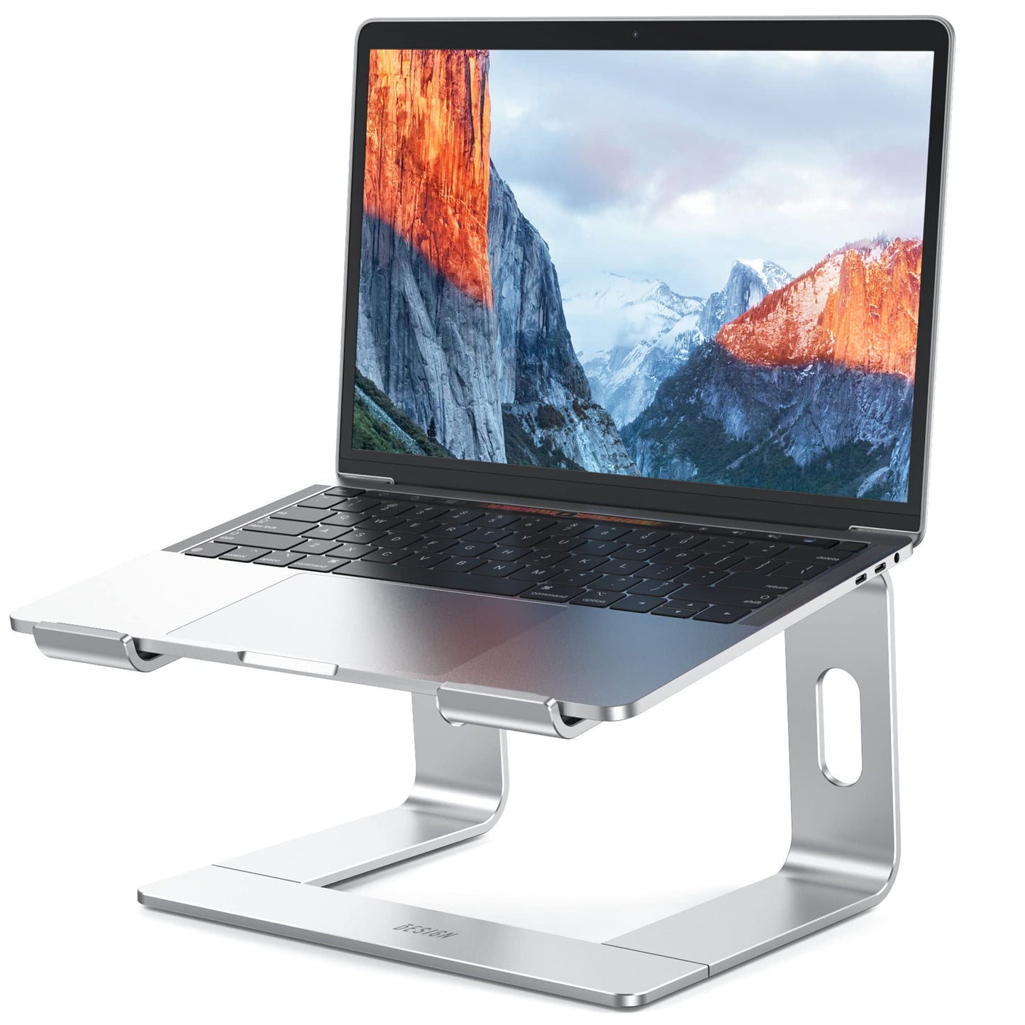 BESIGN LS03 Aluminum Laptop Stand, Ergonomic Detachable Computer Stand, Notebook Riser, Laptop Mount Compatible with Air, Pro, Dell, HP, Lenovo More 10-15.6" Laptops, Silver