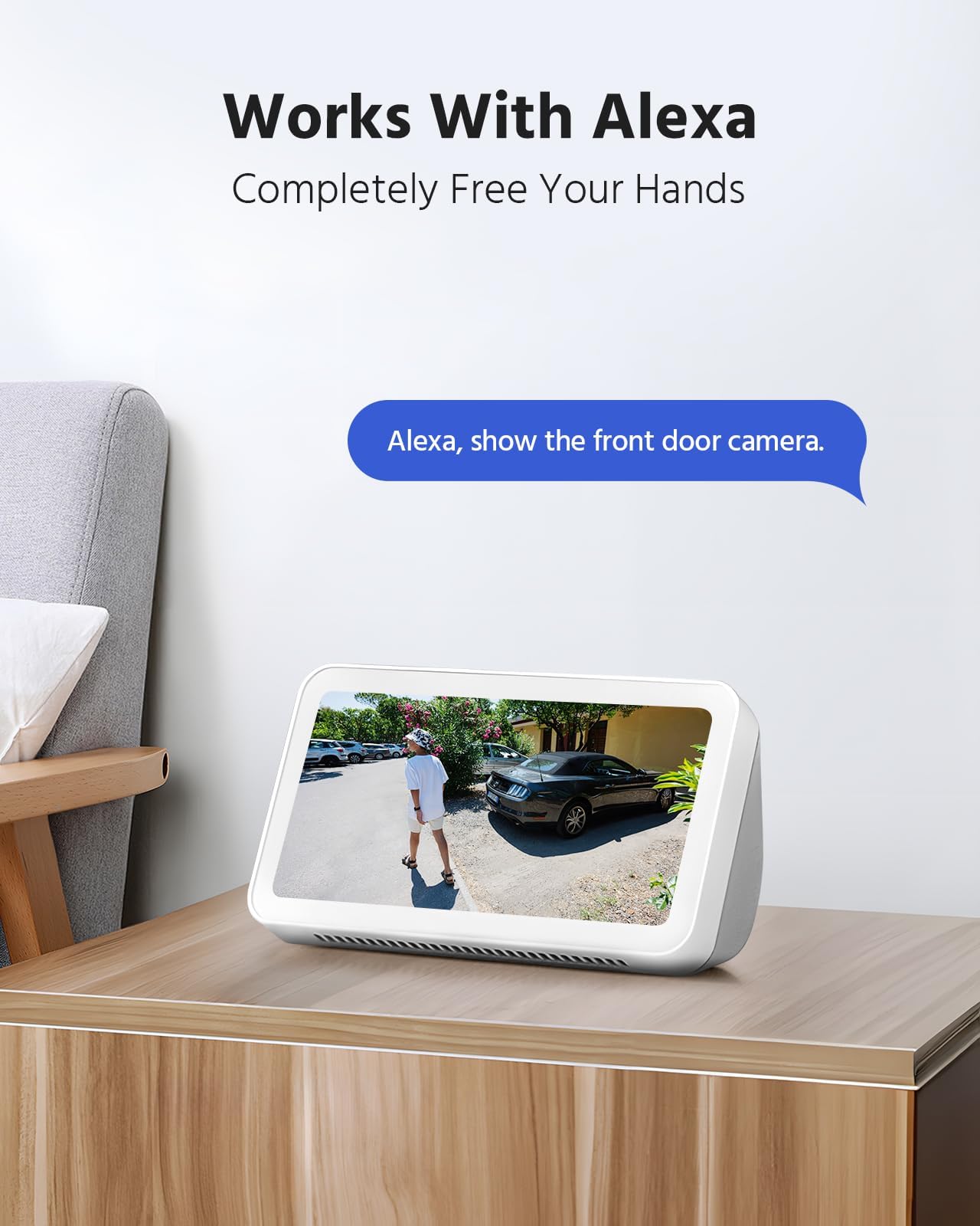 ANNKE 5MP Solar Wireless Security Camera Outdoor,Surveillance Home System,4CH and 2 Bullet Cam-Kit 2.5K, Color Night Vision, Spotlight Smart Alarm, PIR&Human Detection, 2-Way Audio, 64GB Memory Card