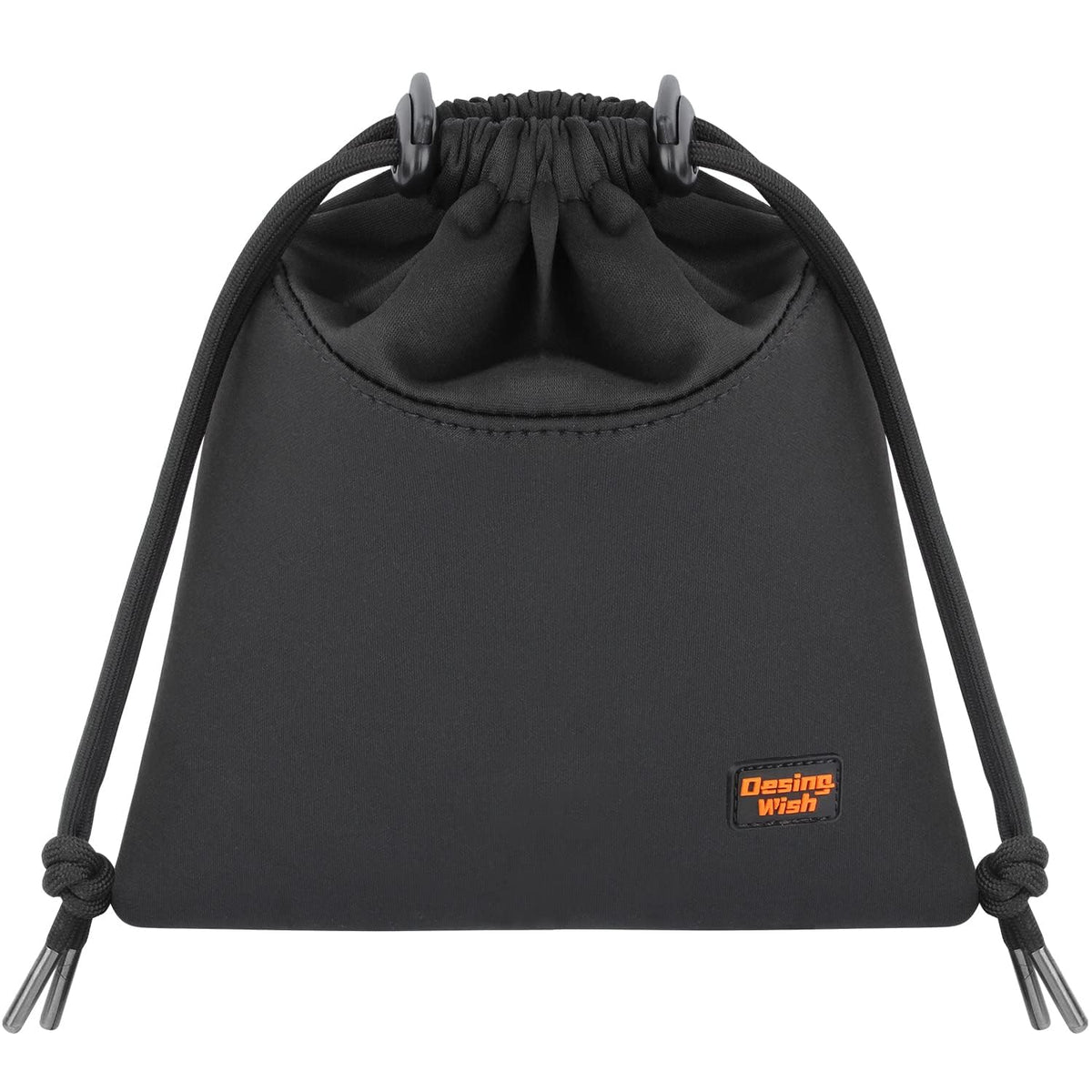Desing Wish Lightweight Headphone Storage Bag, Portable Headset Carrying Pouch Headphone Case Bag Soft Travel Pouch for Over-Ear Headphones/Gaming Headsets/Neckband Earbuds (Large Black)