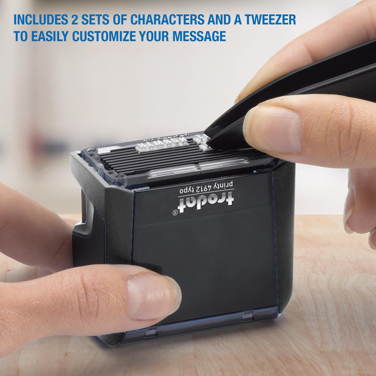 Trodat Printy 4912 Self Inking Do it Yourself (DIY) 4 line Personalized Custom Message or Address Stamp kit with Black Ink, Impression Size: 3/4” x 1-7/8” inch (Black)