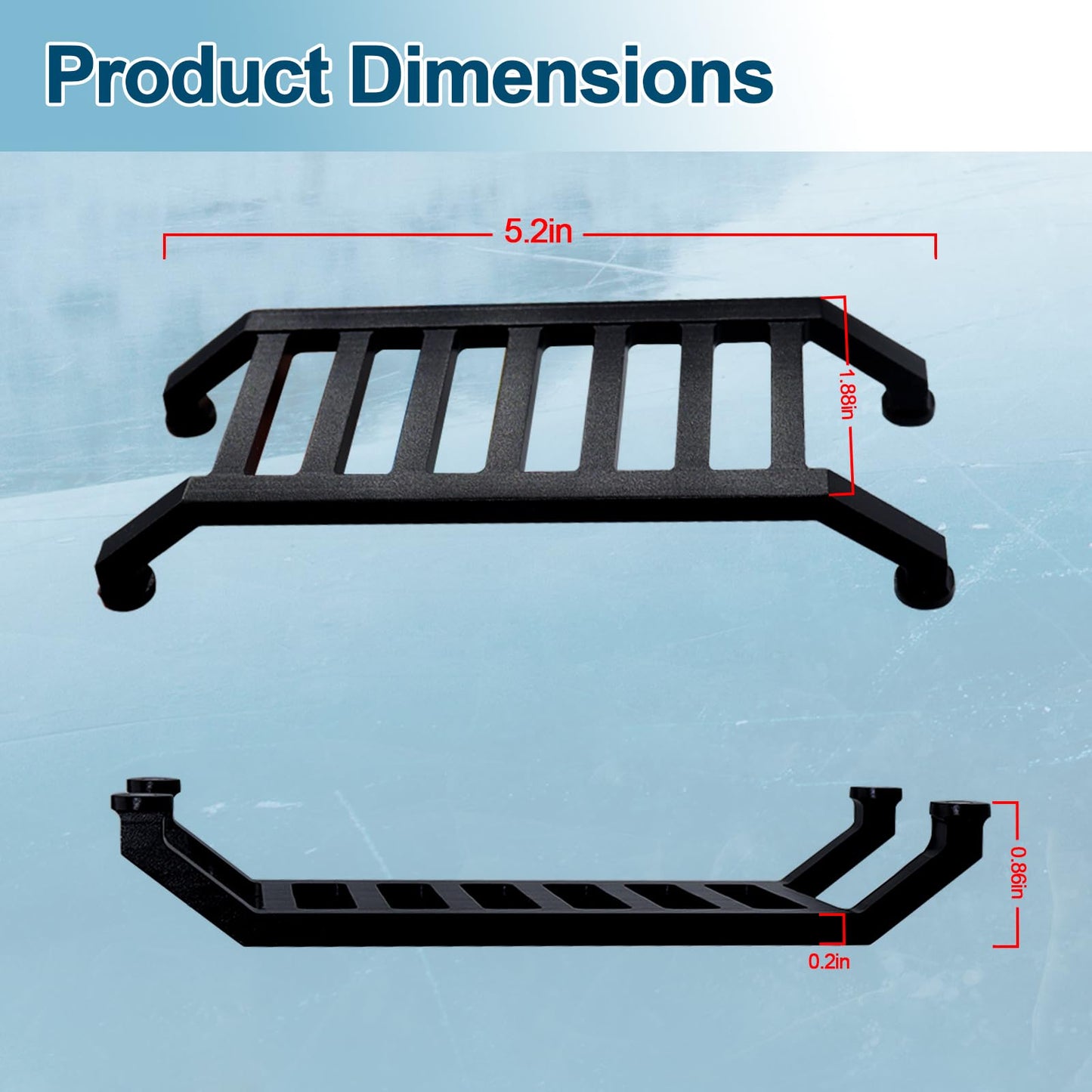 A Little Ladder Magnet for Car, Mini Step Ladder Magnet that Can Be Installed on Multiple Surfaces, Made of Aluminum Alloy, Suitable for Cars, Refrigerators, Dishwashers (Black-01)
