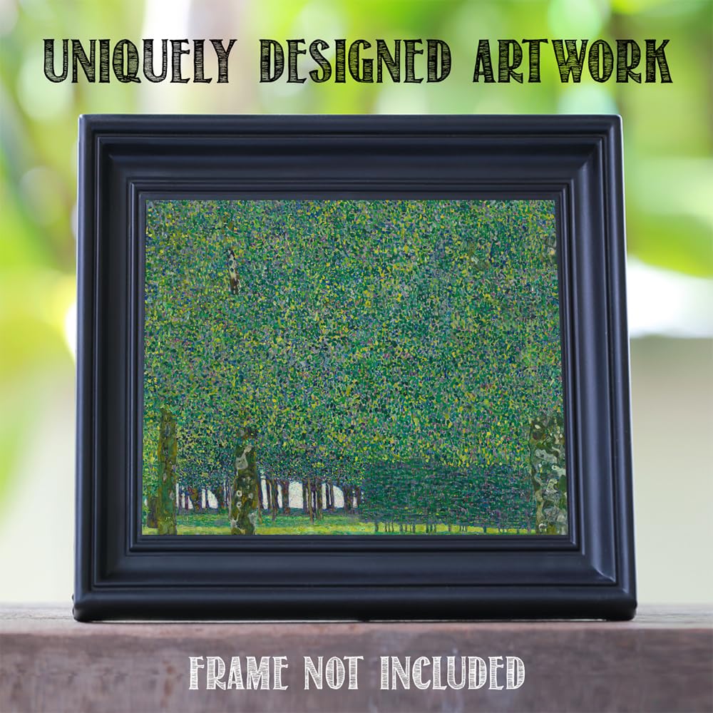 Gustav Klimt The Park 11x14 Unframed Print – Nature-Inspired Fine Art Reproduction, Abstract Forest Painting for Peaceful Home, Office, or Meditation Space Décor