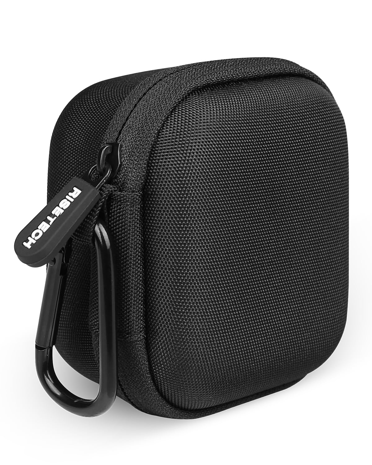 RISETECH Earbud Case Compatible with Beats Powerbeats Pro 2 Wireless Bluetooth Earbuds, Portable Travel Hard Shell Earphone Case - with Clip (Black)