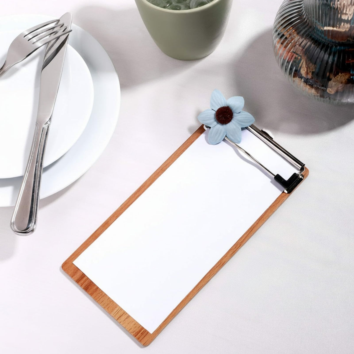 Epakh 20 Pcs Mini Clipboard Small Clipboards Wooden Half Page Clipboard Wood Check Presenters Kids Clipboards for Restaurant School Waitress Guest Server Books Menu Holder, 8 x 4 Inch