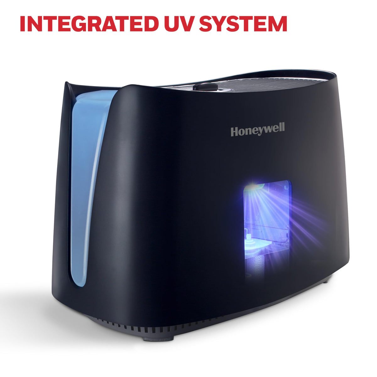 Honeywell Cool Moisture Humidifier For Bedroom, Medium Rooms, 1.1 Gallon, Invisible Moisture Humidifier for Baby, Kids, Quiet, Easy to Clean, UV Technology, Black, HCM350B