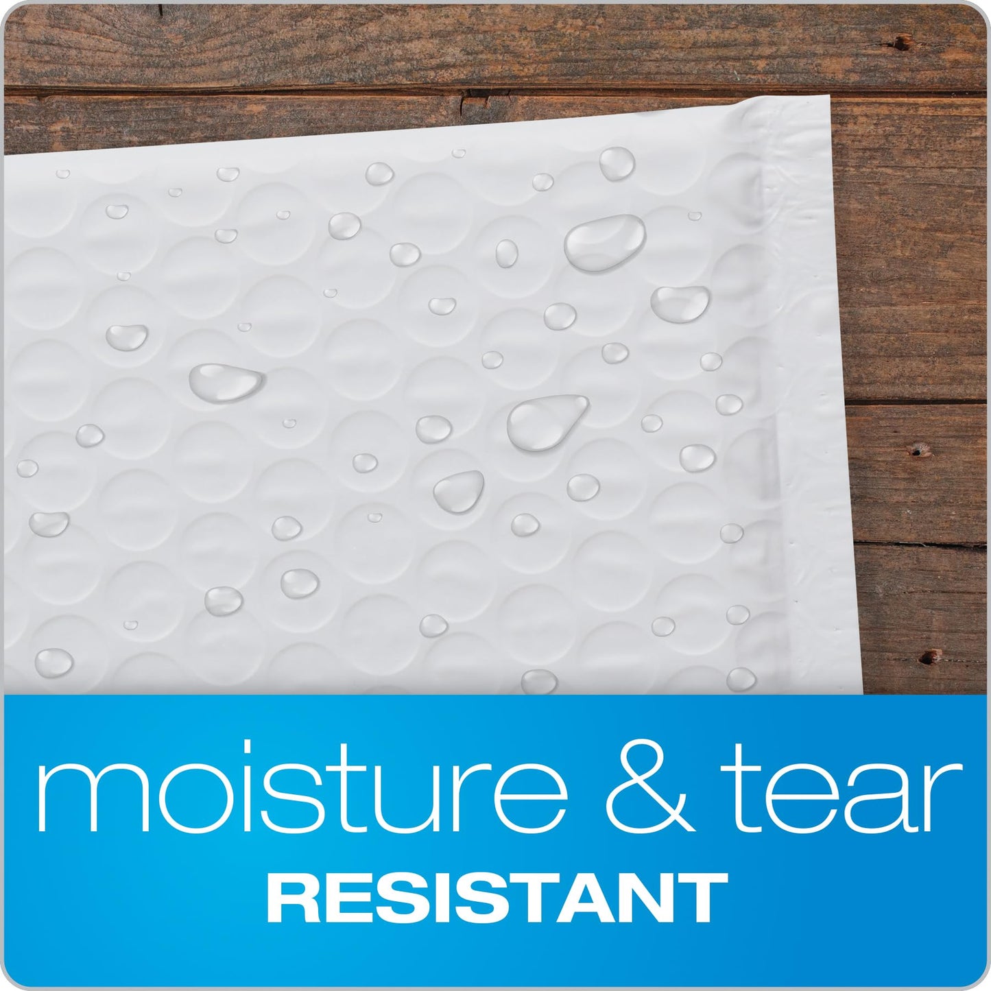Quality Park Bubble Mailers, 6 x 9 Shipping Envelopes, Water Resistant White Poly Padded Mailers, Redi-Strip Peel Off Closure, 25 Per Box (1002347)