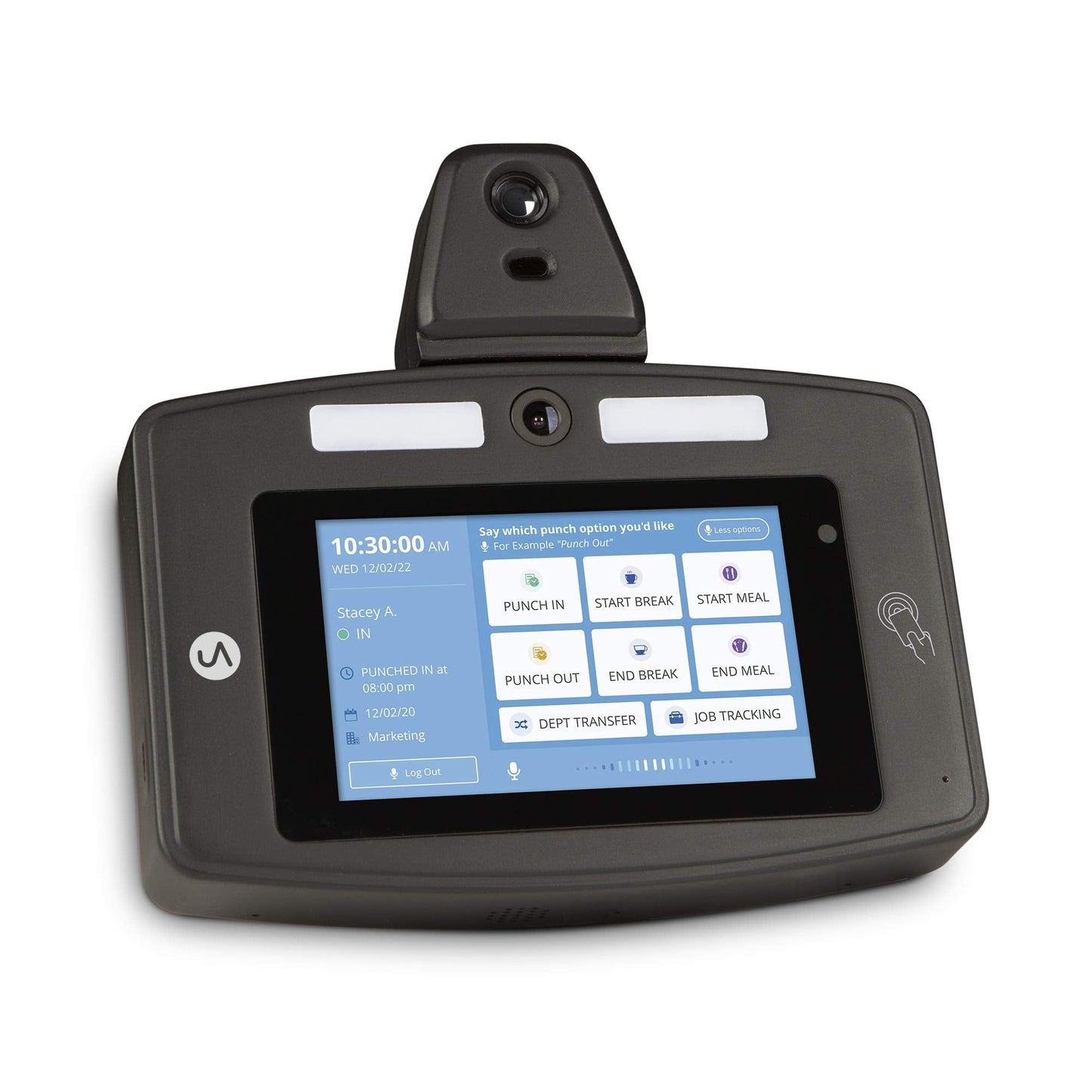 uAttend Touch-Free Voice Control and Facial Recognition Time Clock with Temperature Reader (DR2500)