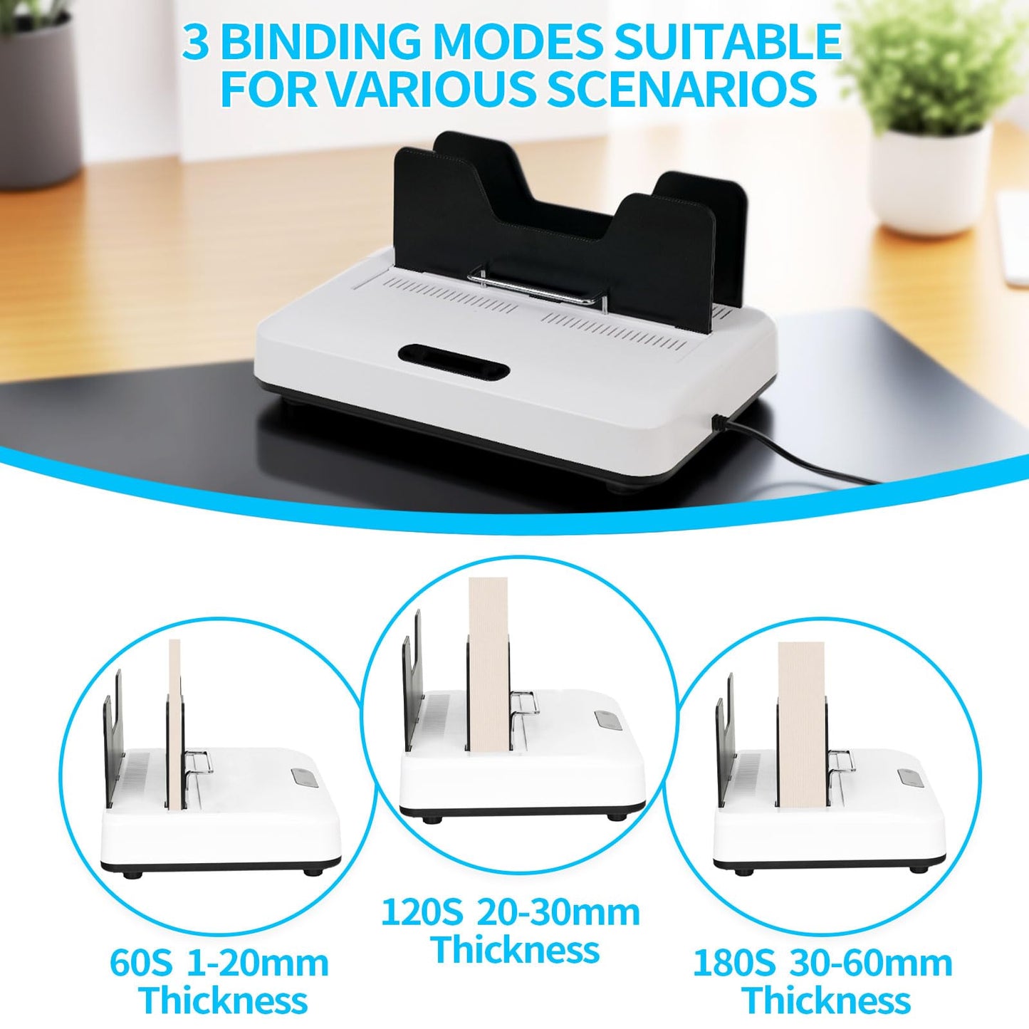 Thermal Binding Machine, Digital Touch Panel with 10 Thermal Binding Covers, No Preheat Time, 500 Sheet Capacity – Electric Book Binder for A4/A5/Letter Size Documents, Office, School & Home Project
