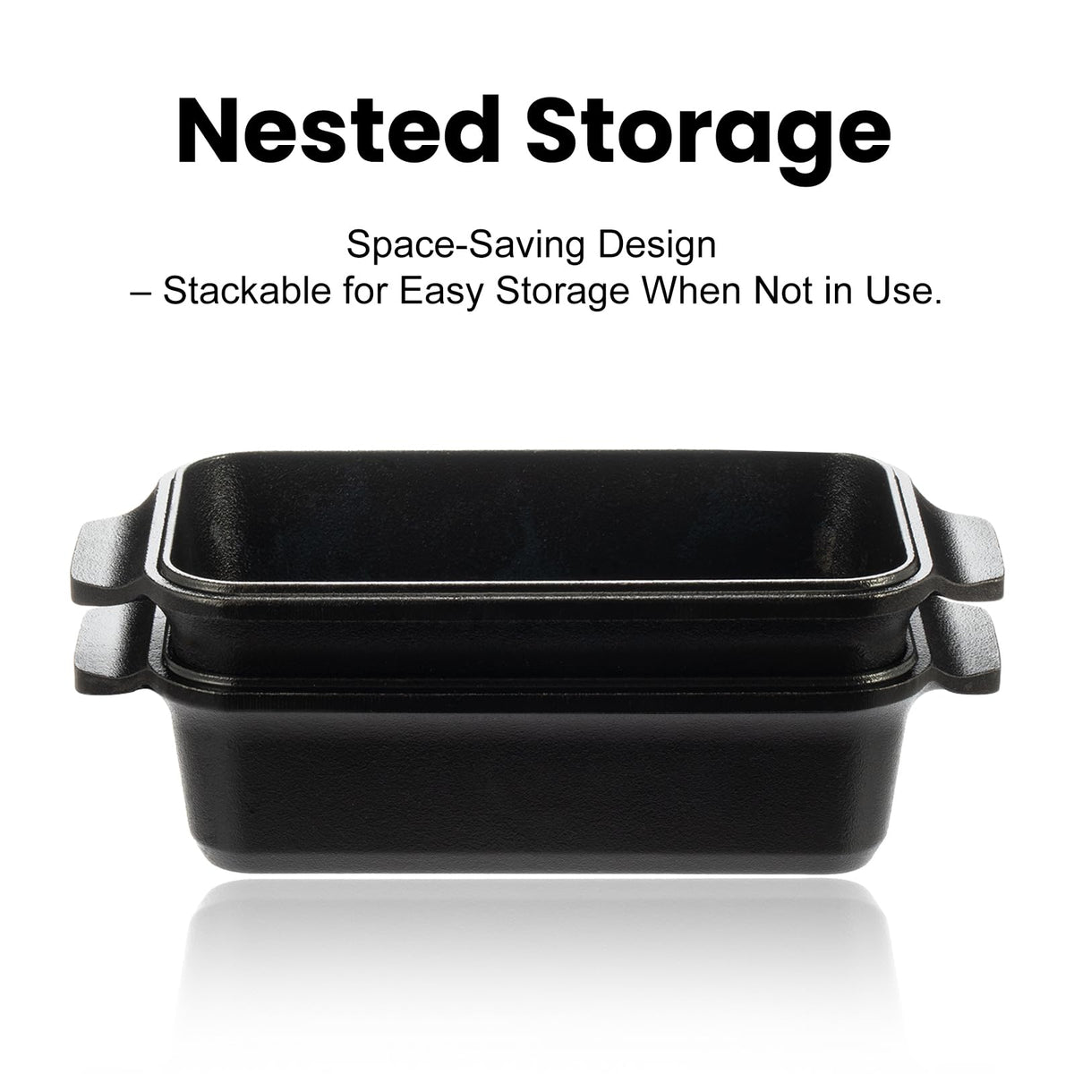 RYEDE Cast Iron Duct Oven for Sourdough Bread baking, 9×5 Loaf Pan with Lid, Bread Pans for Homemade Bread, 2 in 1 Dutch Oven Pot with Lid, Pre-Seasoned (4.5 QT)