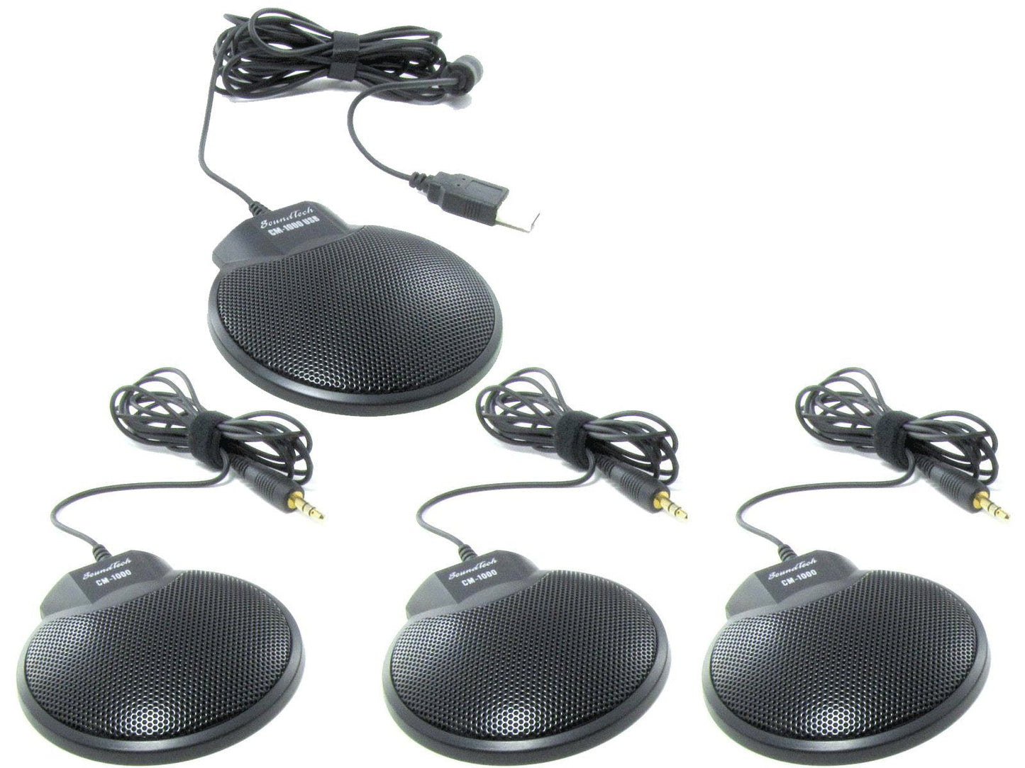 Sound Tech TableTop Conference Microphone Kit ,4 Microphones daisy chain, CM-1000USB CM-1000
