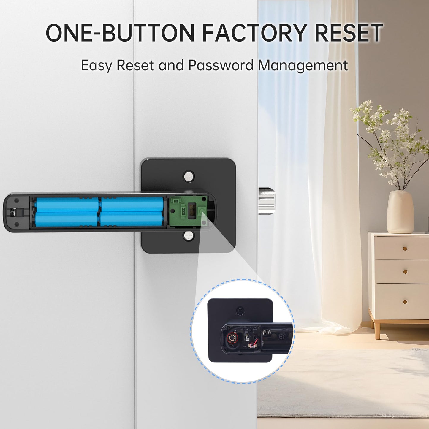 Fingerprint Door Lock-Smart Door knob, Biometric Door Locks,with App/Code/Backup Key/Fingerprint/IC Card, Smart Door Knob Keyless Entry Door Lock with Handle for Home Hotel Office Apartment Bedroom