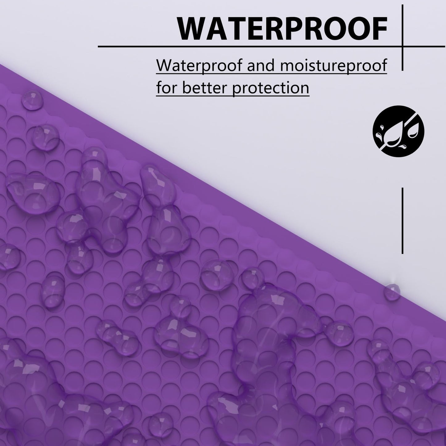6x9 Inch Bubble Mailer 50 Pack, Waterproof Padded Envelopes with Strong Self-Seal Adhesive, Cushioning Shipping Bags with Bright Color for Small Business - Purple