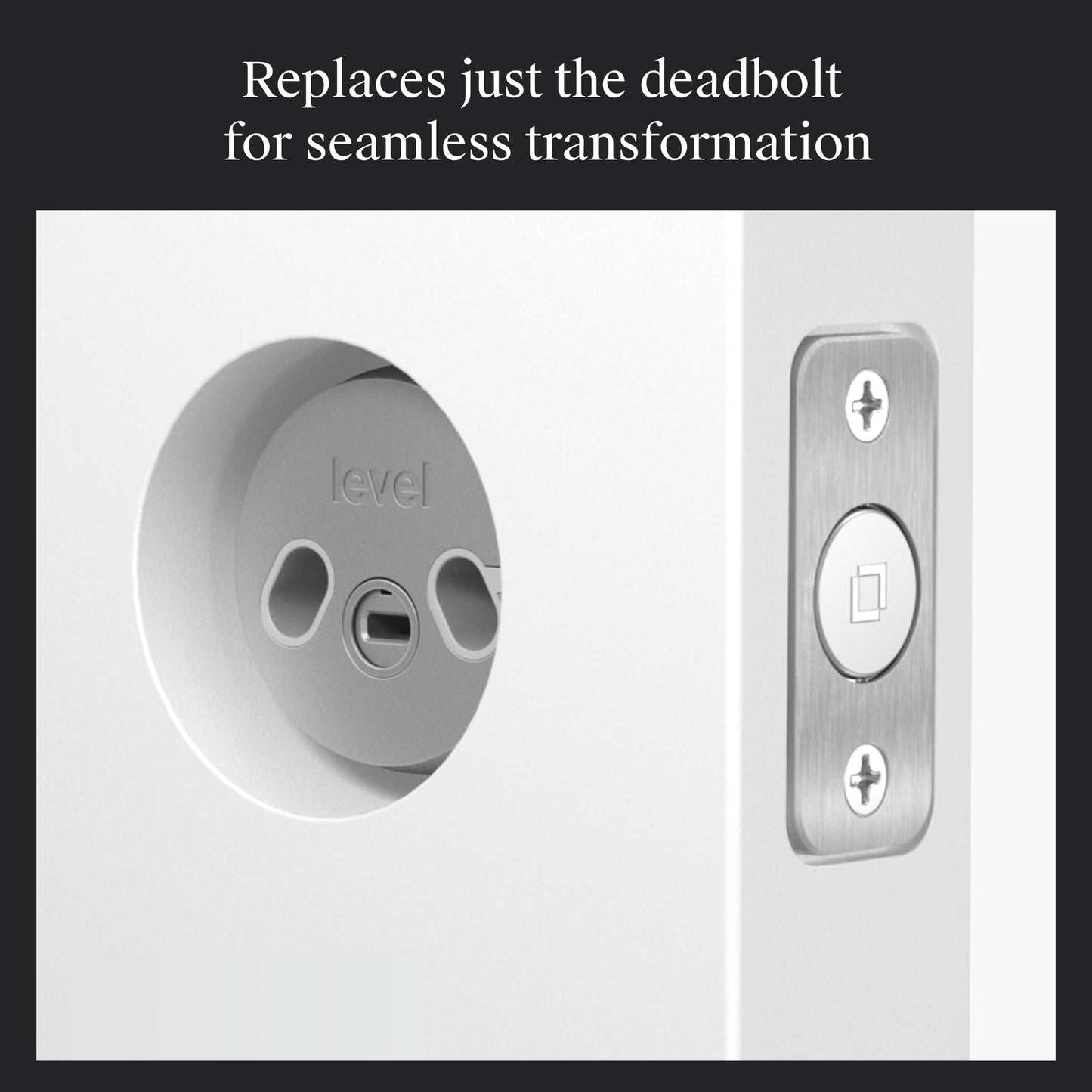 Level Bolt Smart Deadbolt - Make Your Lock Smart Without Changing Keys or Hardware - Matter-Over-Thread Plus Apple Home Key - Keyless & Remote Access via Apple, Alexa, Google Home, SmartThings
