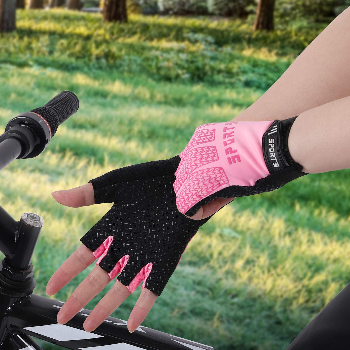 Accmor Kids Sport Half Finger Gloves for Boys Girls - Cycling, Camping, Fishing, Outdoor Sports