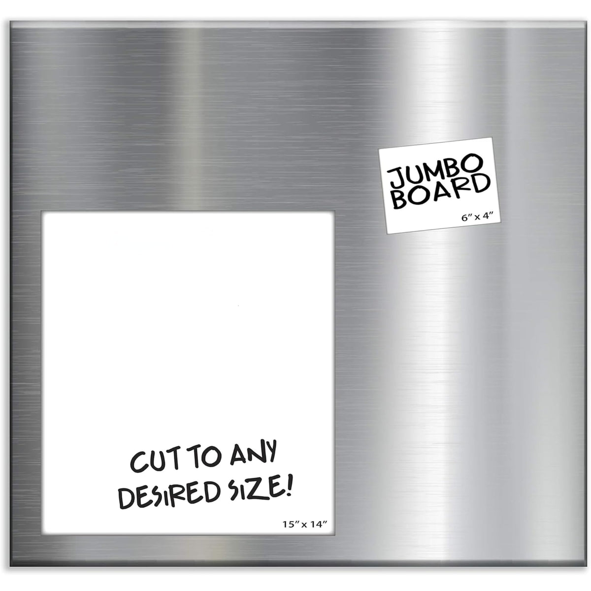 Essentially Yours Magnet and Message Board | Large Mountable 30 x 14 x 0.7 Inch Steel Bulletin Board (Silver)